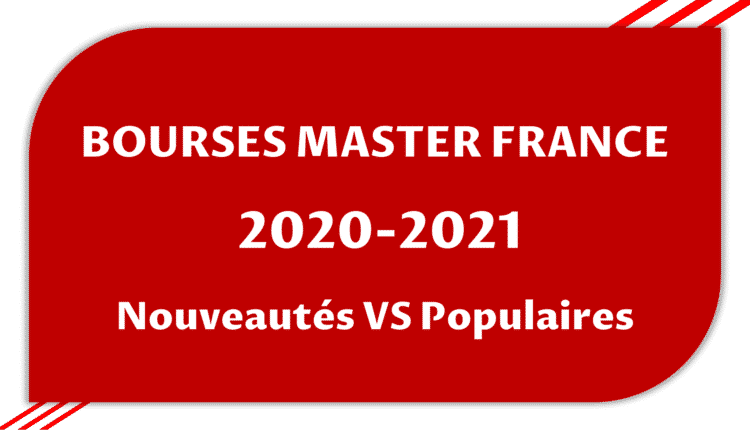 Bourses Master France 2019-2020-2021