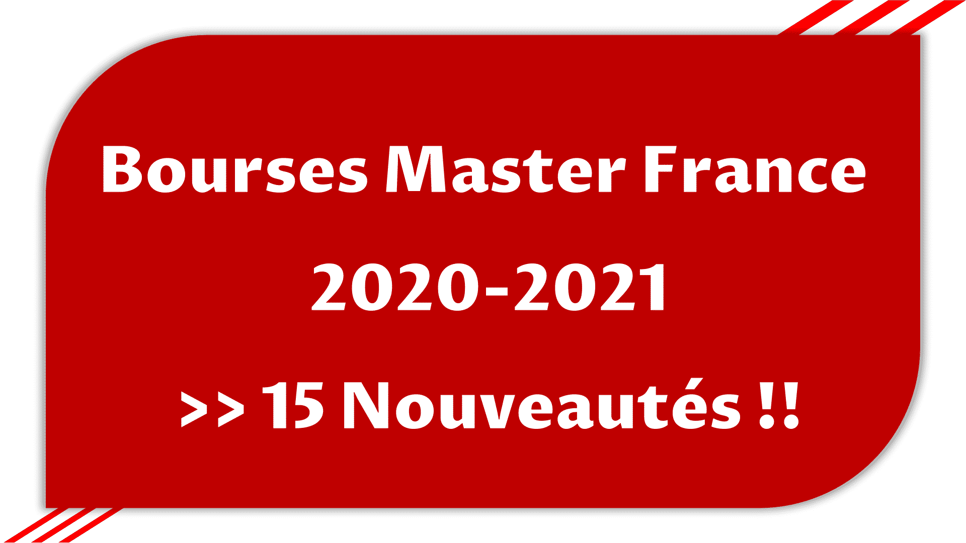 Bourses Master en France 2020-2021