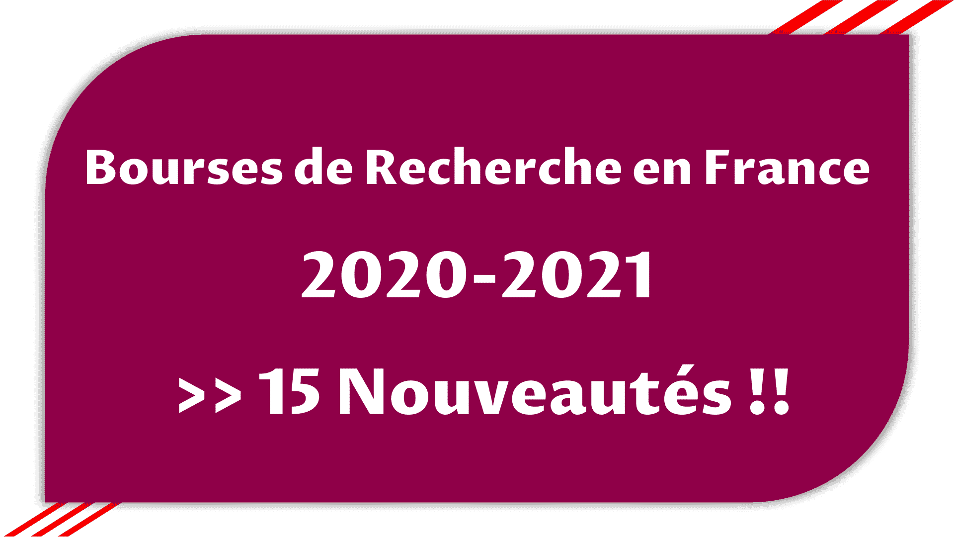 Bourses de recherche en France