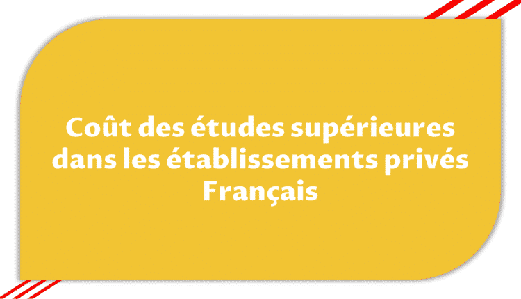 Coût des études établissements privés