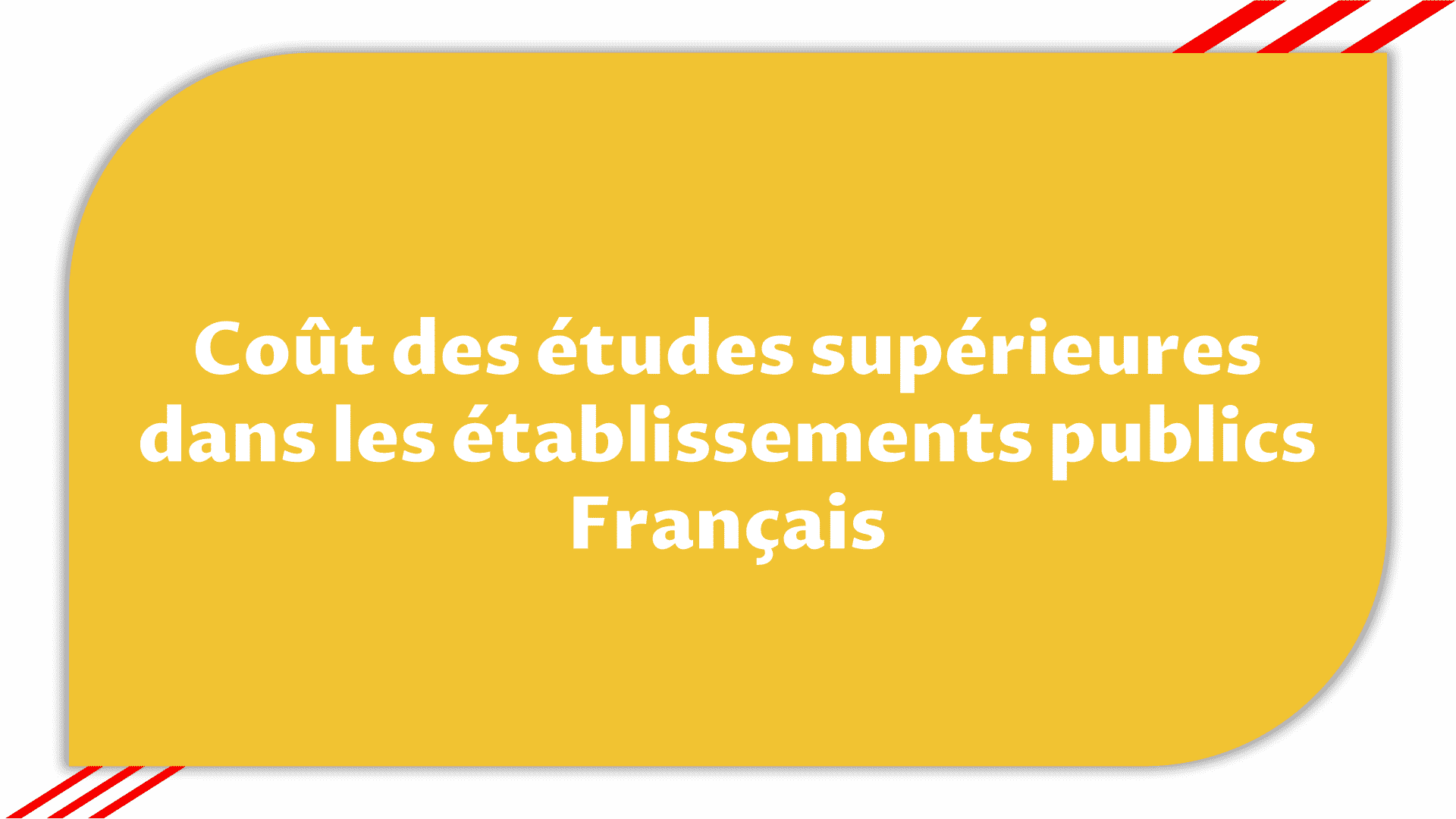 Coût des études établissements publics