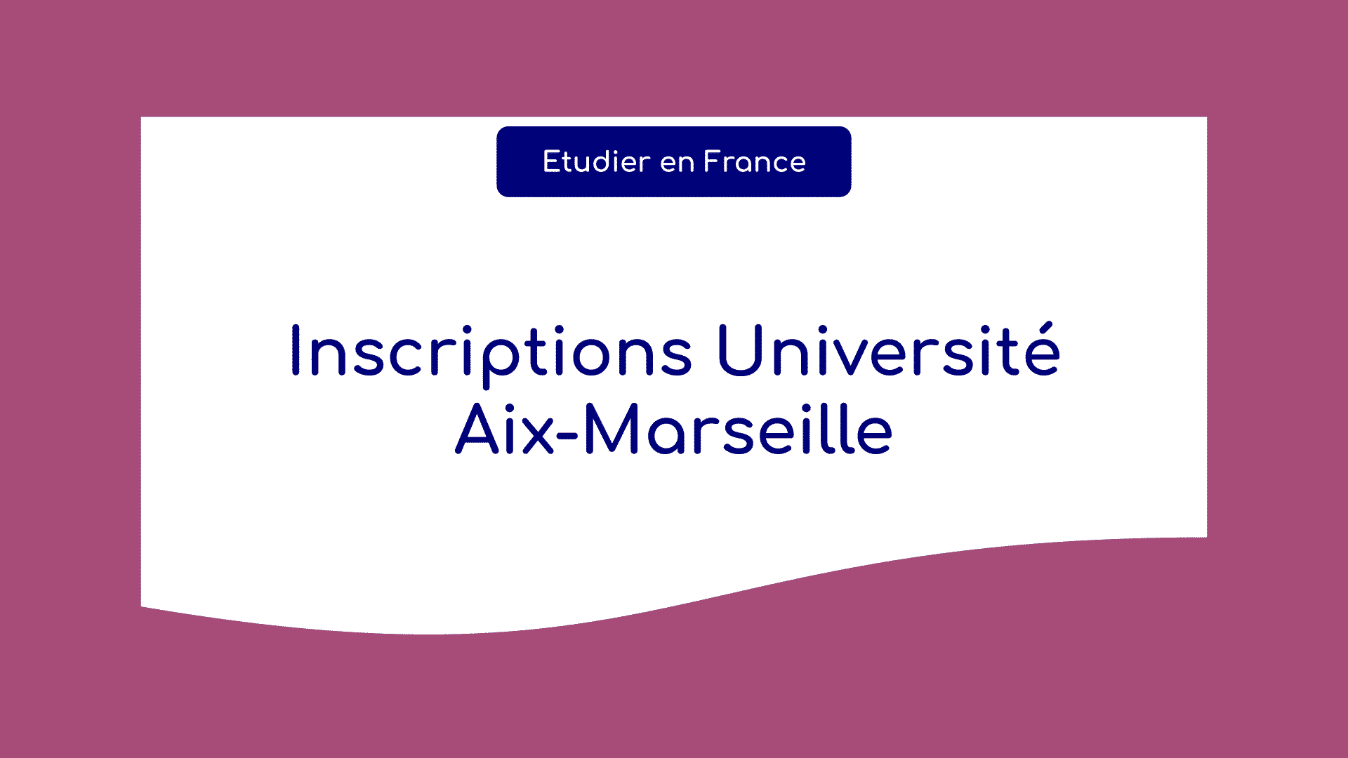 inscriptions Université Aix-Marseille