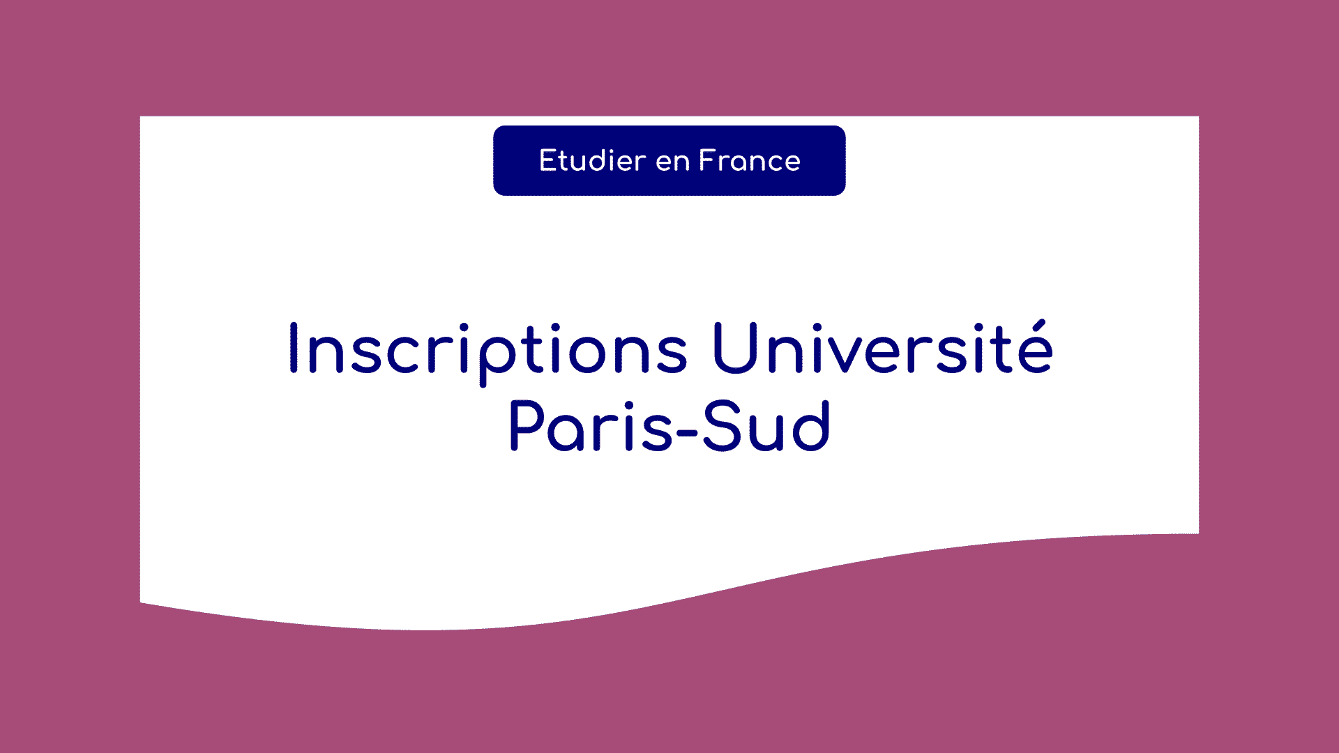 inscriptions Université Paris-Sud