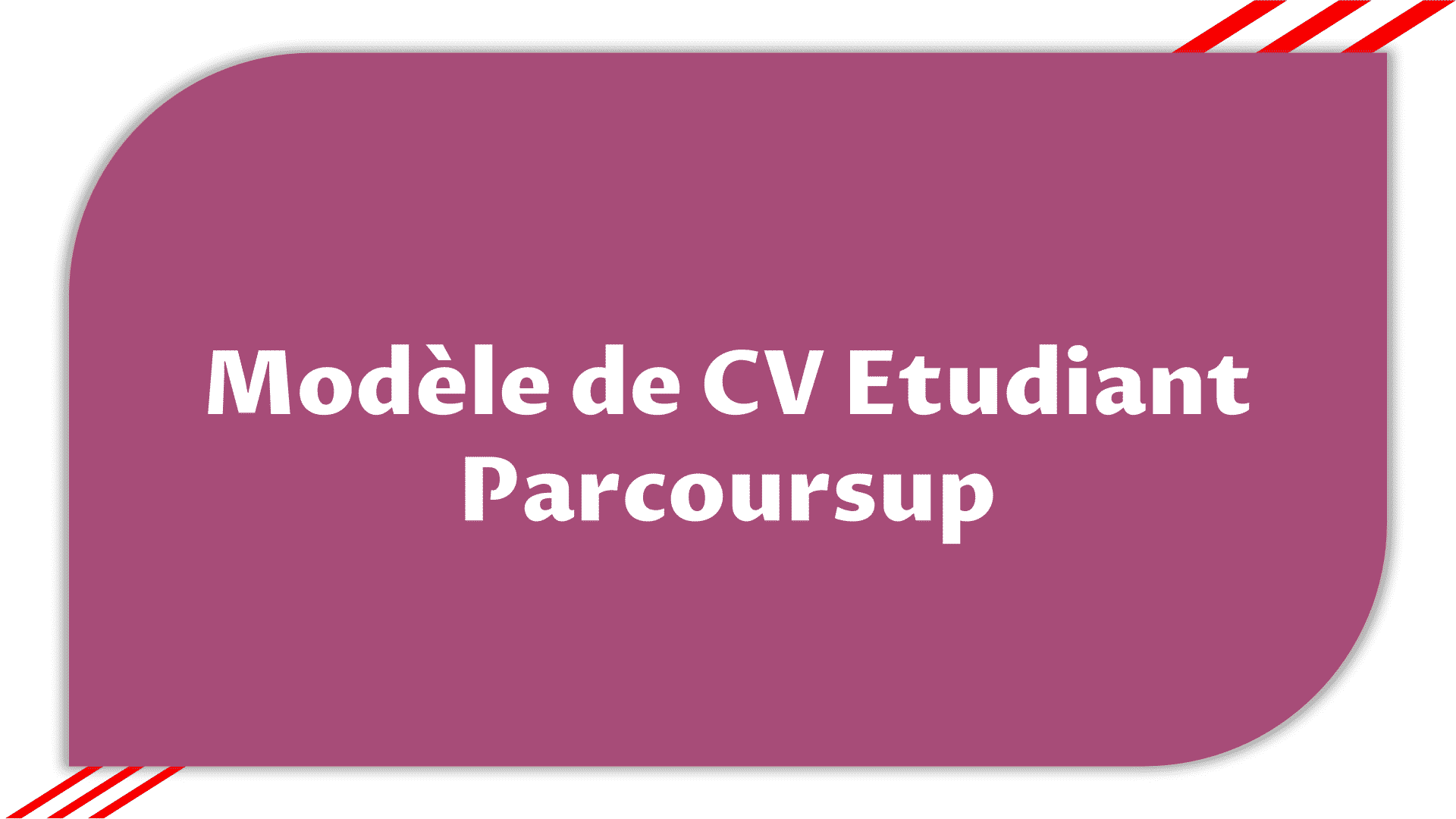 CV Parcoursup