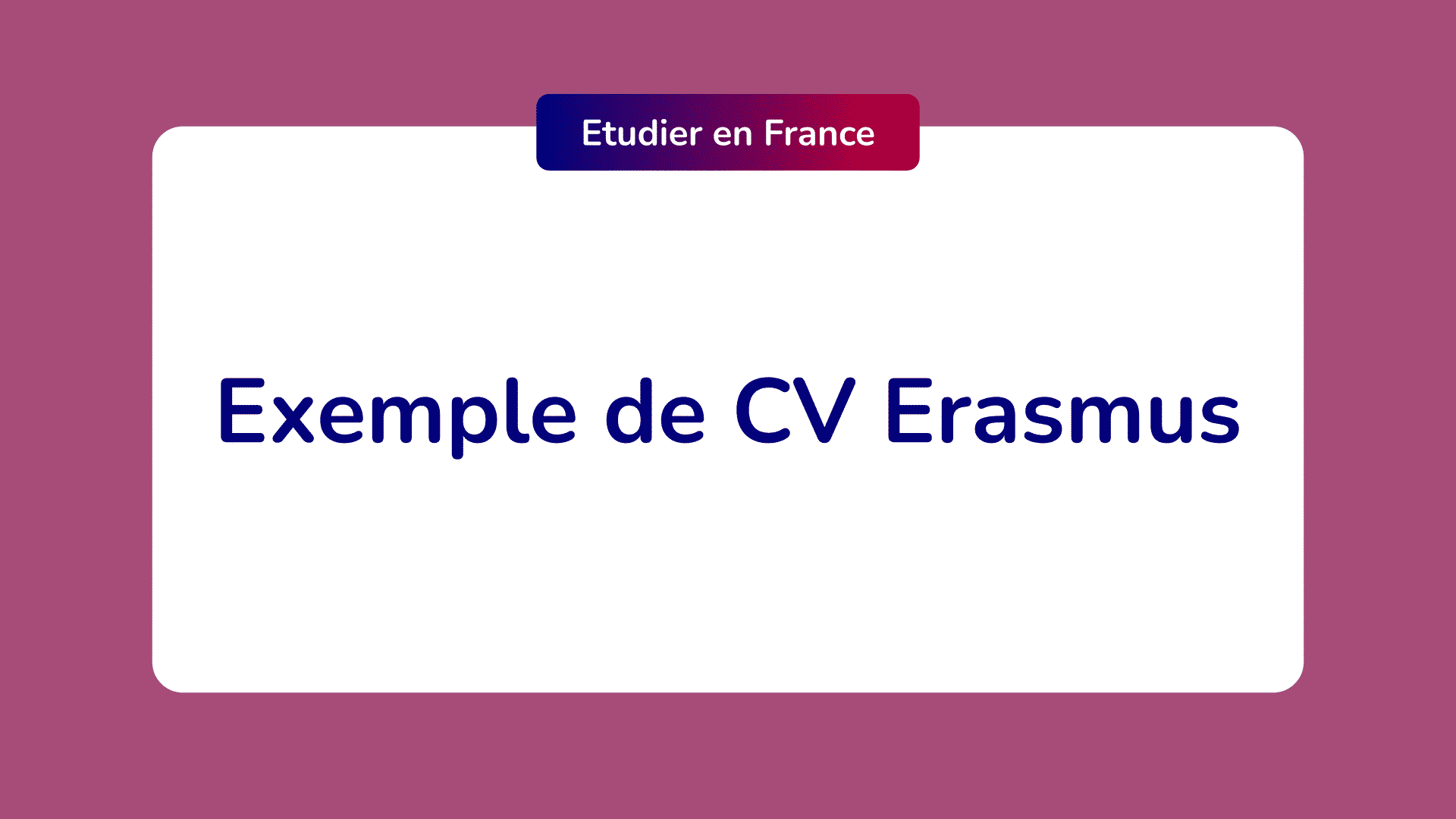 exemple de cv erasmus telechargement gratuit de lexemple