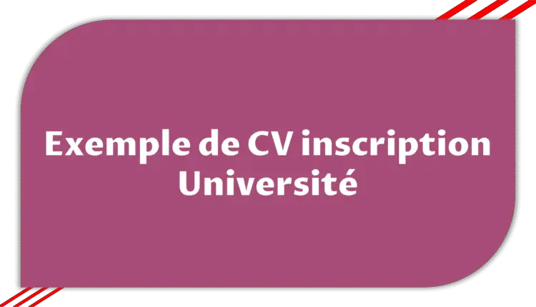 Exemple CV Université
