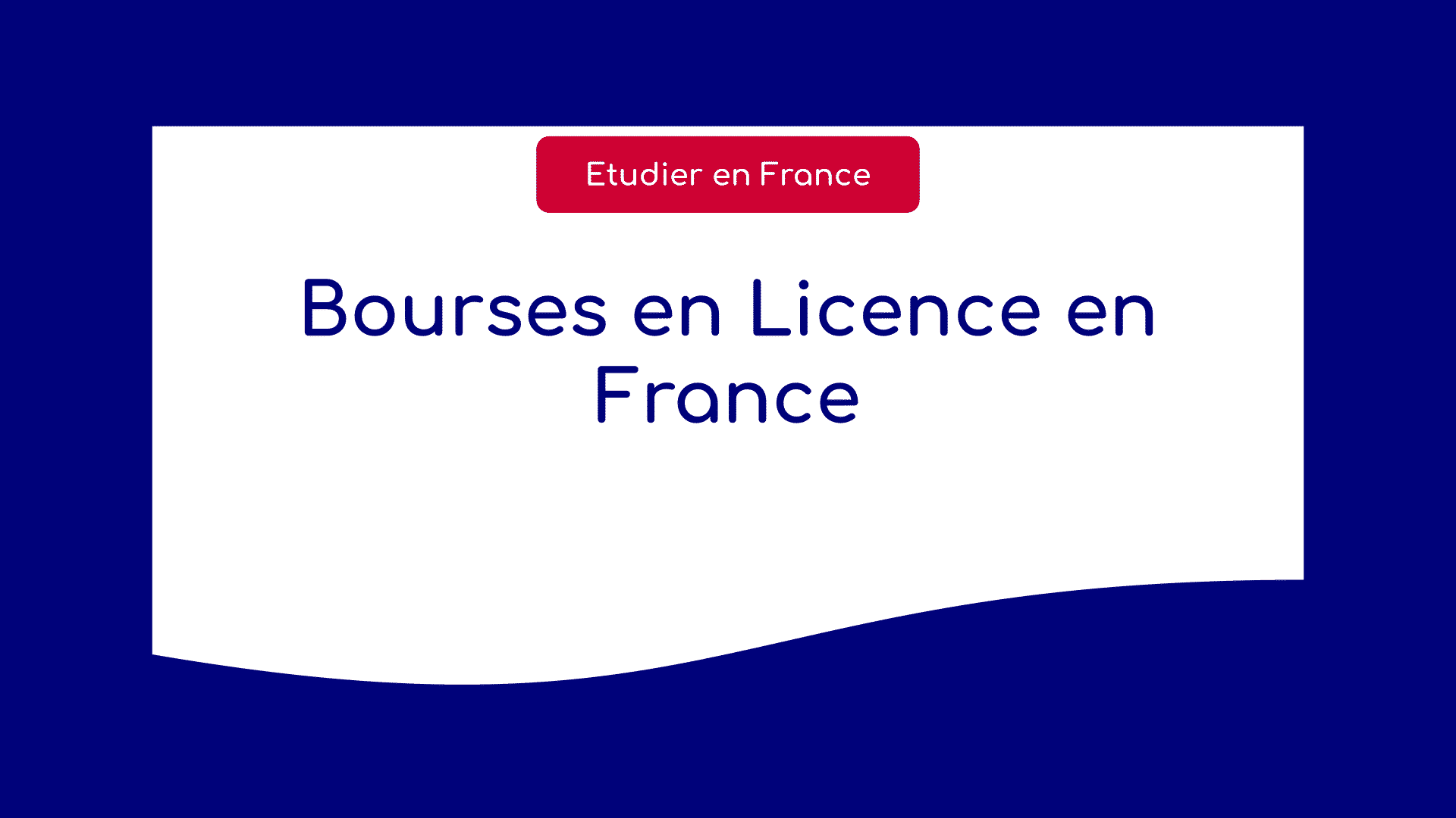 Bourses en Licence en France