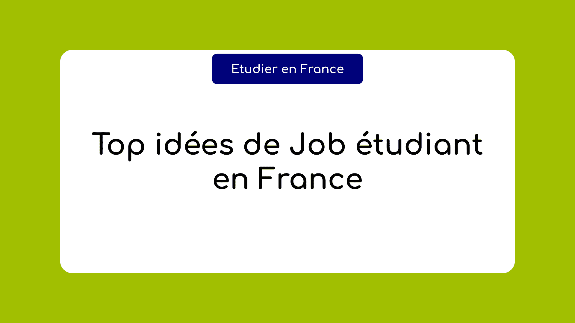 Tudiant Fr Job