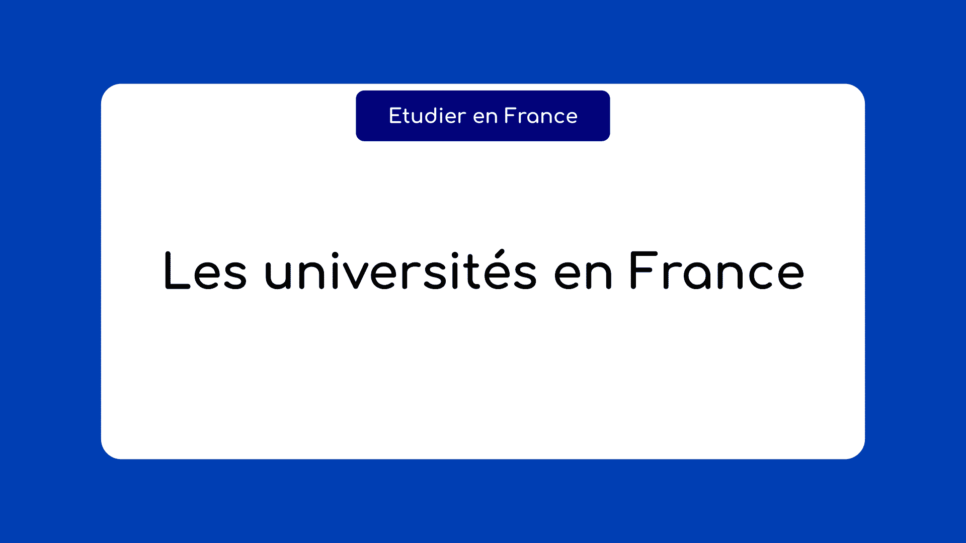Les universités en France