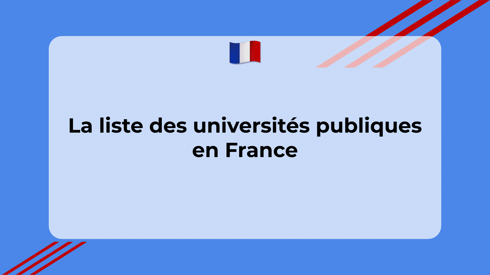 liste des universités publiques en France
