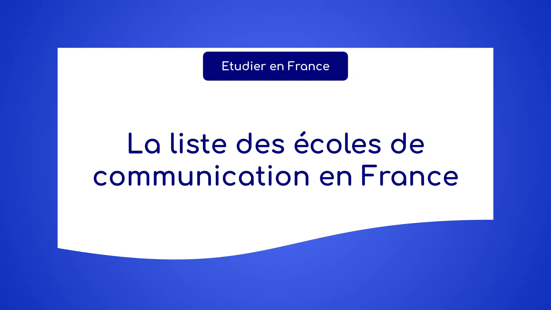 écoles de communication en France