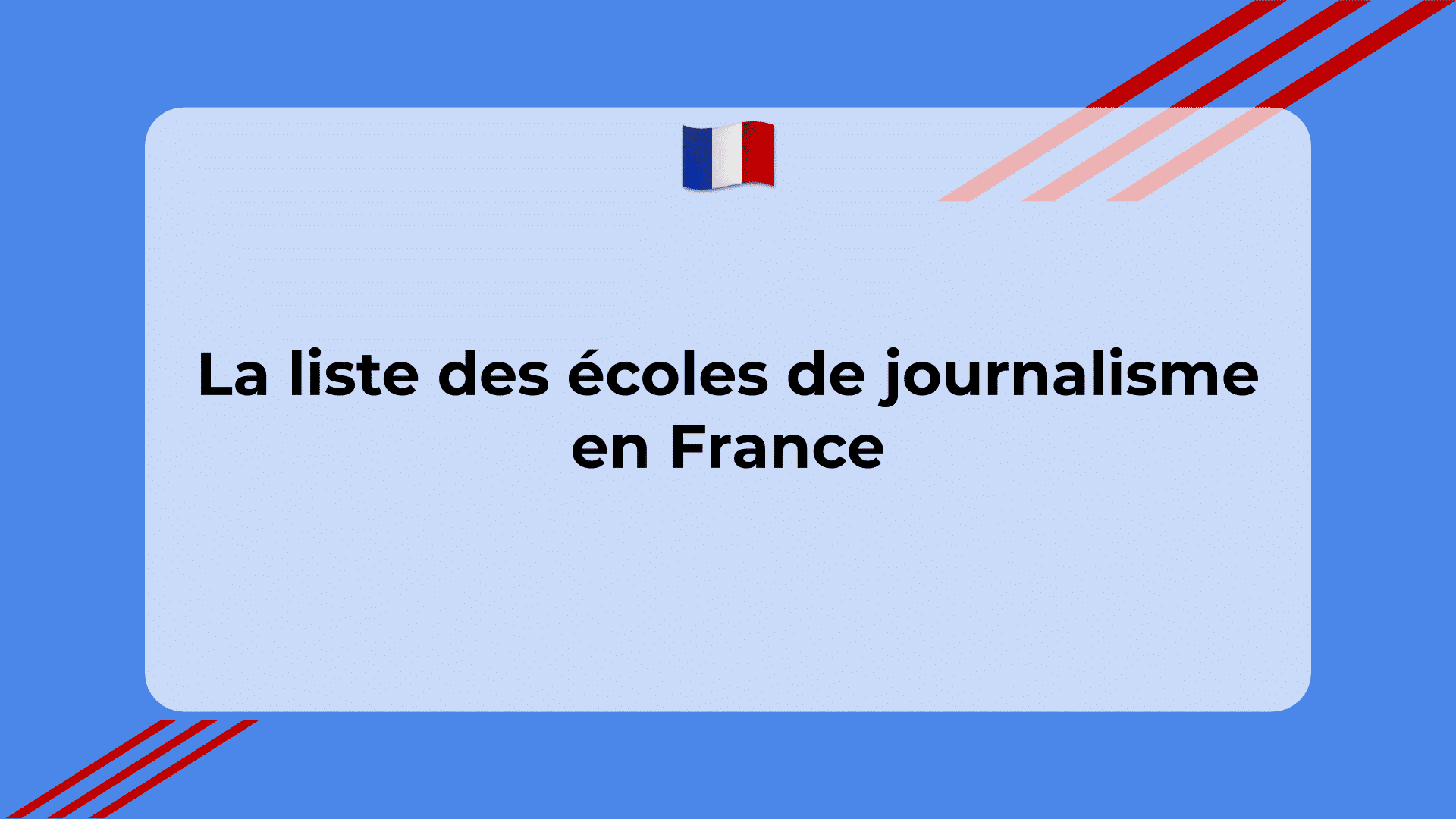 La complète liste des 28 écoles de journalisme en France