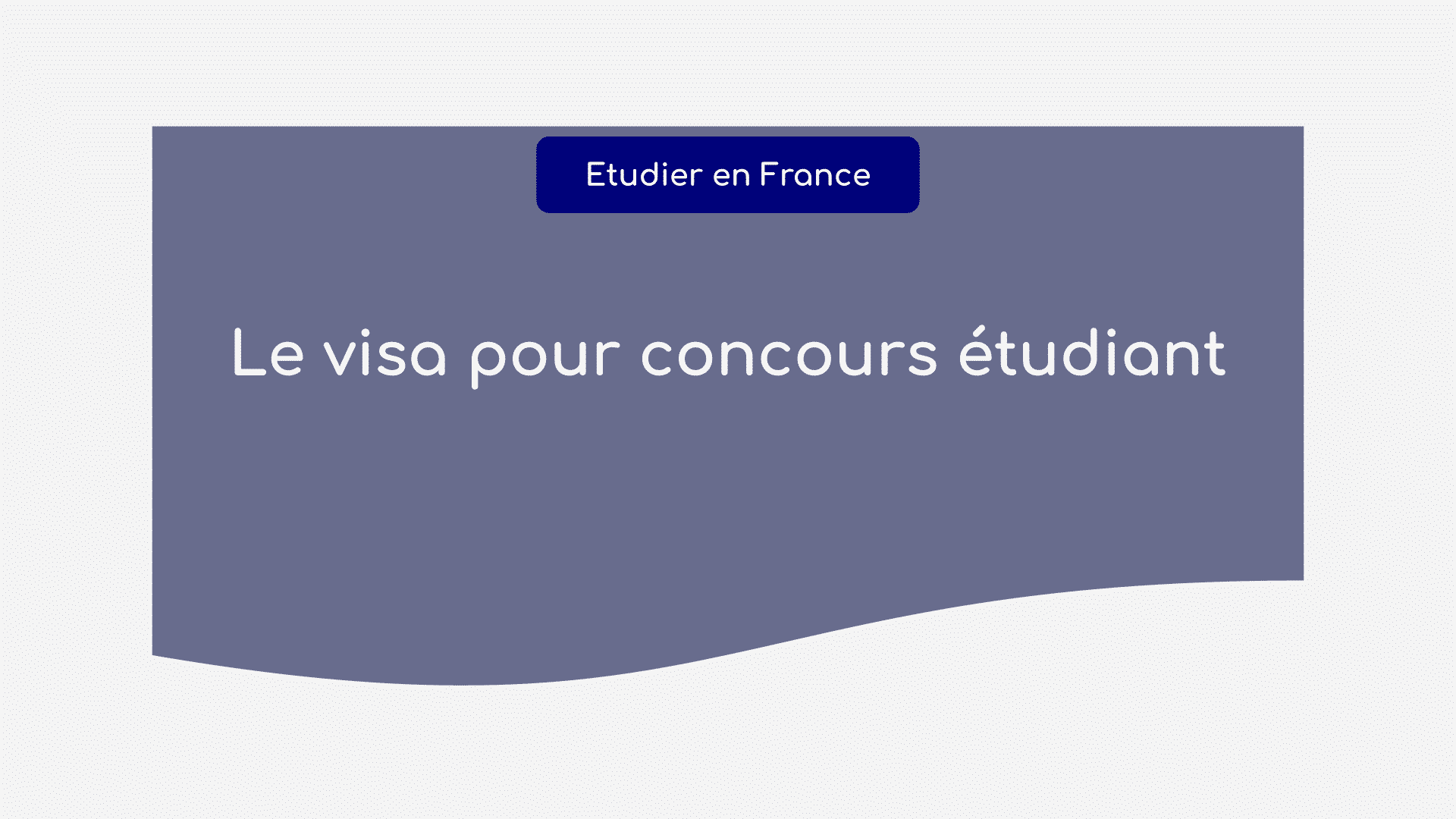 Le visa pour concours étudiant en France
