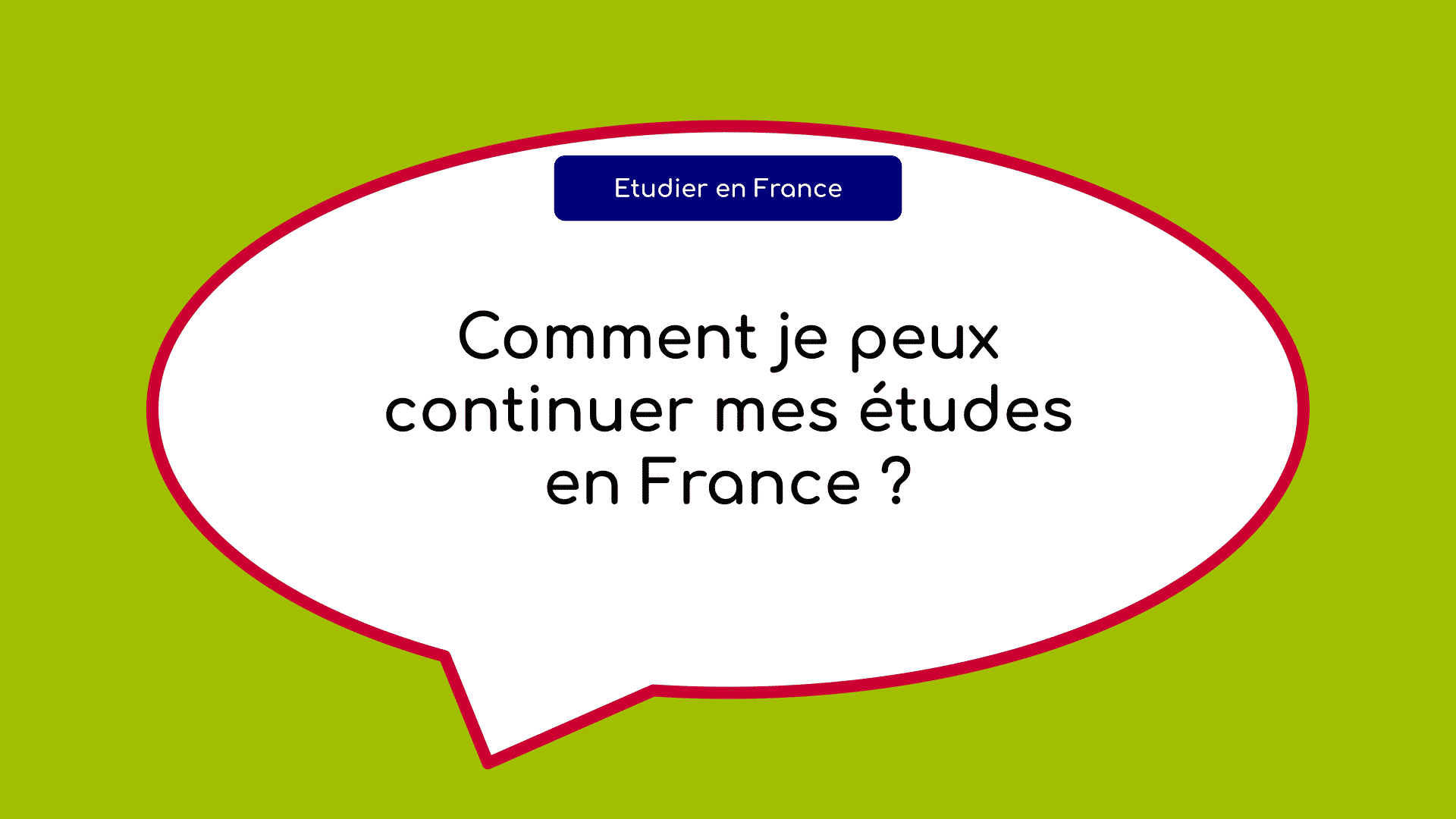 Comment je peux continuer mes études en France ?