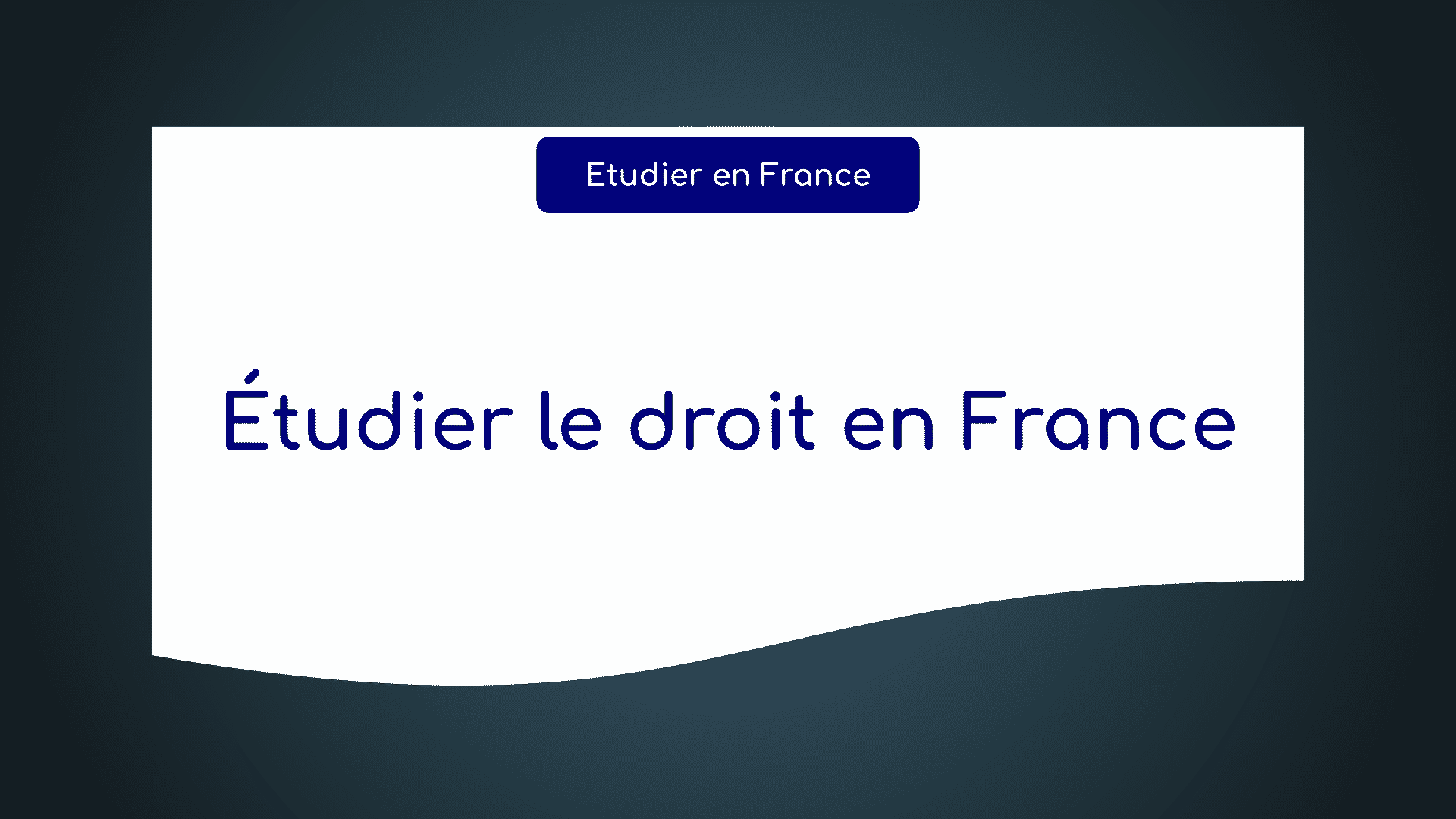 Étudier le droit en France