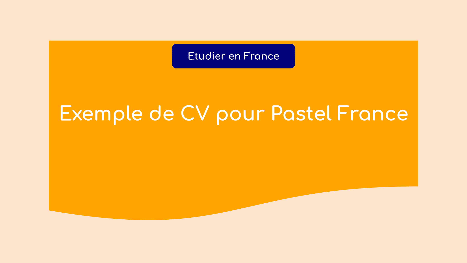 Exemple de CV pour Pastel France