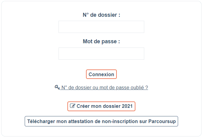 Créer un compte et connexion à parcoursup