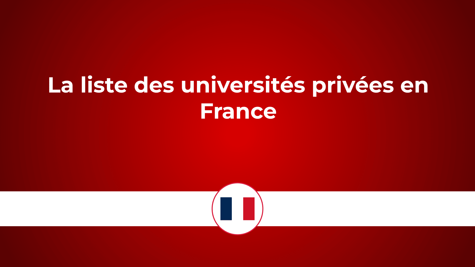 liste des universités privées en France