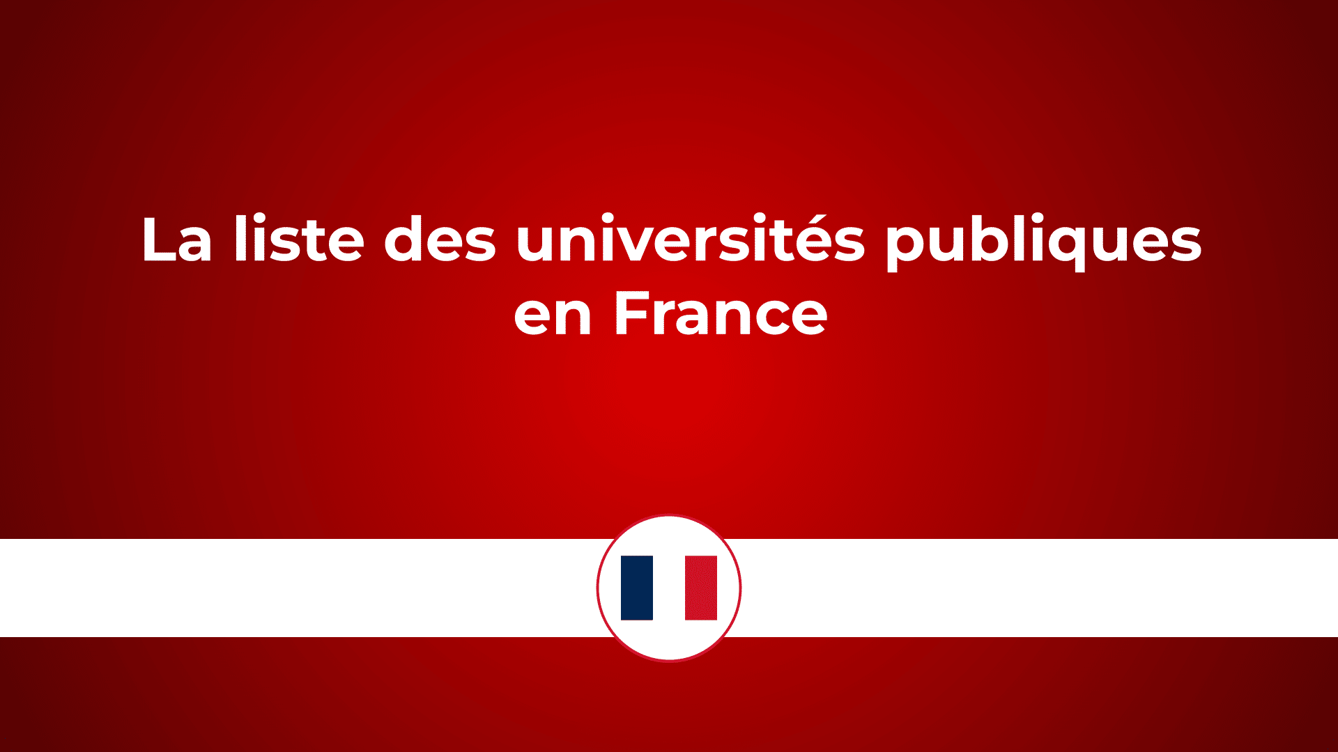 liste des universités publiques en France