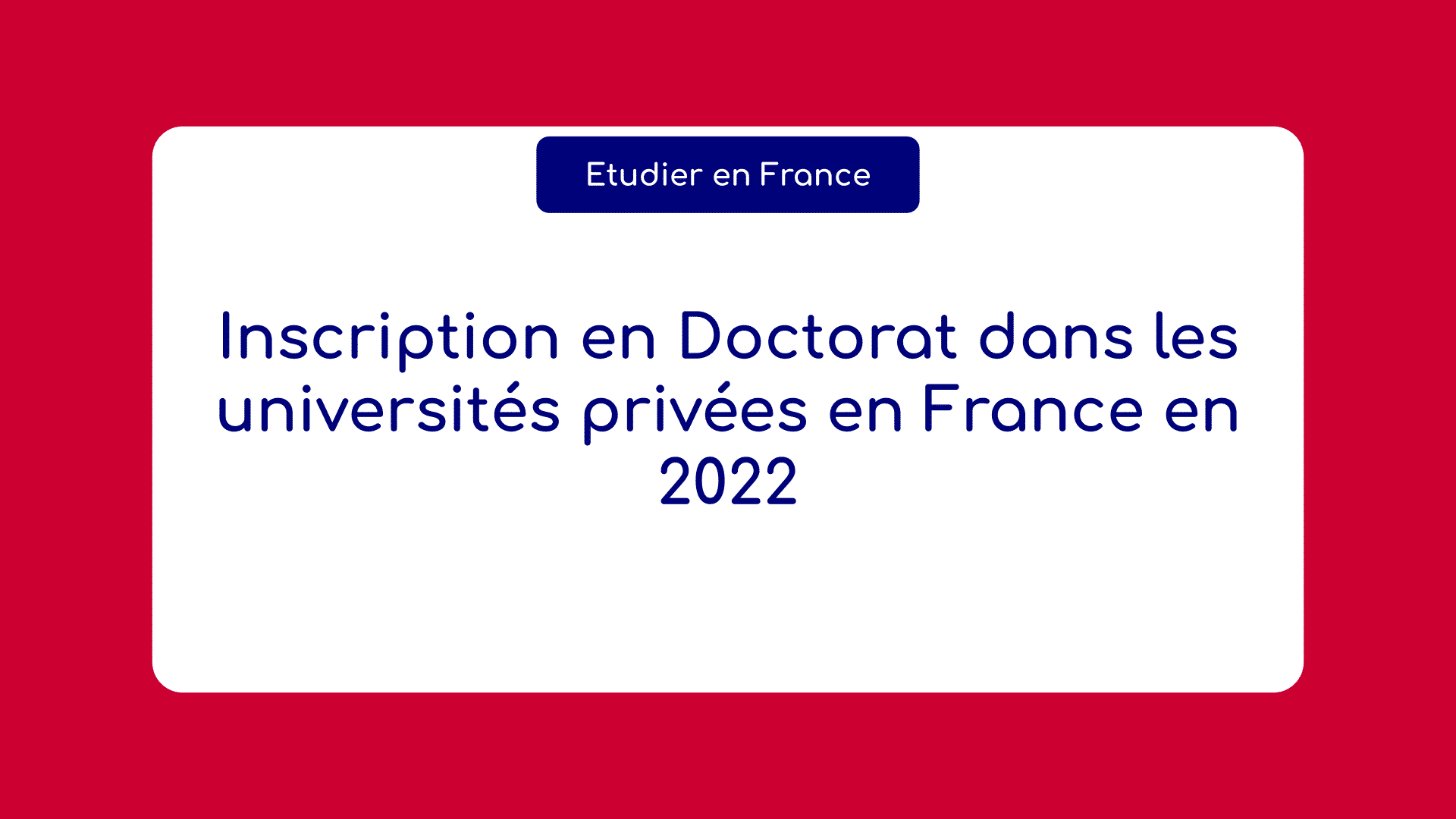 Inscription Doctorat universités privées France