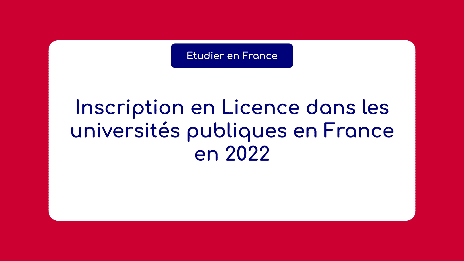 Inscription Licence universités publiques France