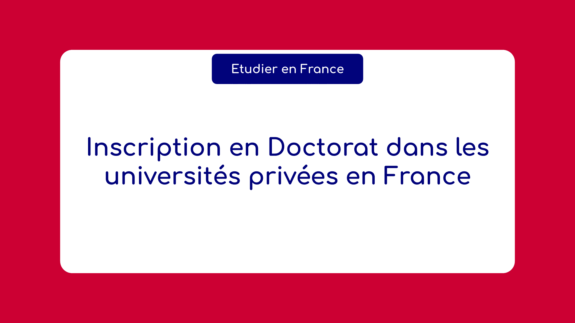 Inscription en Doctorat dans les universités privées en France