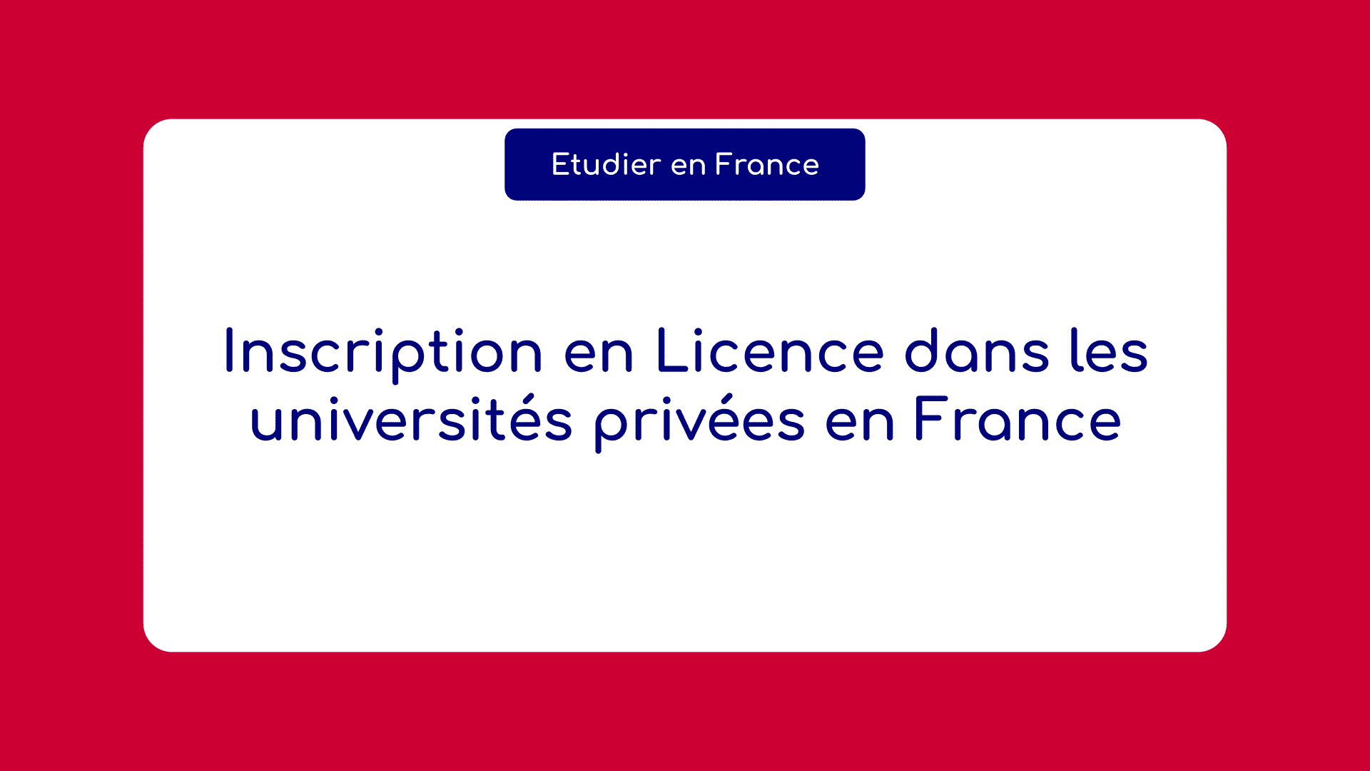 Inscription en Licence dans les universités privées en France