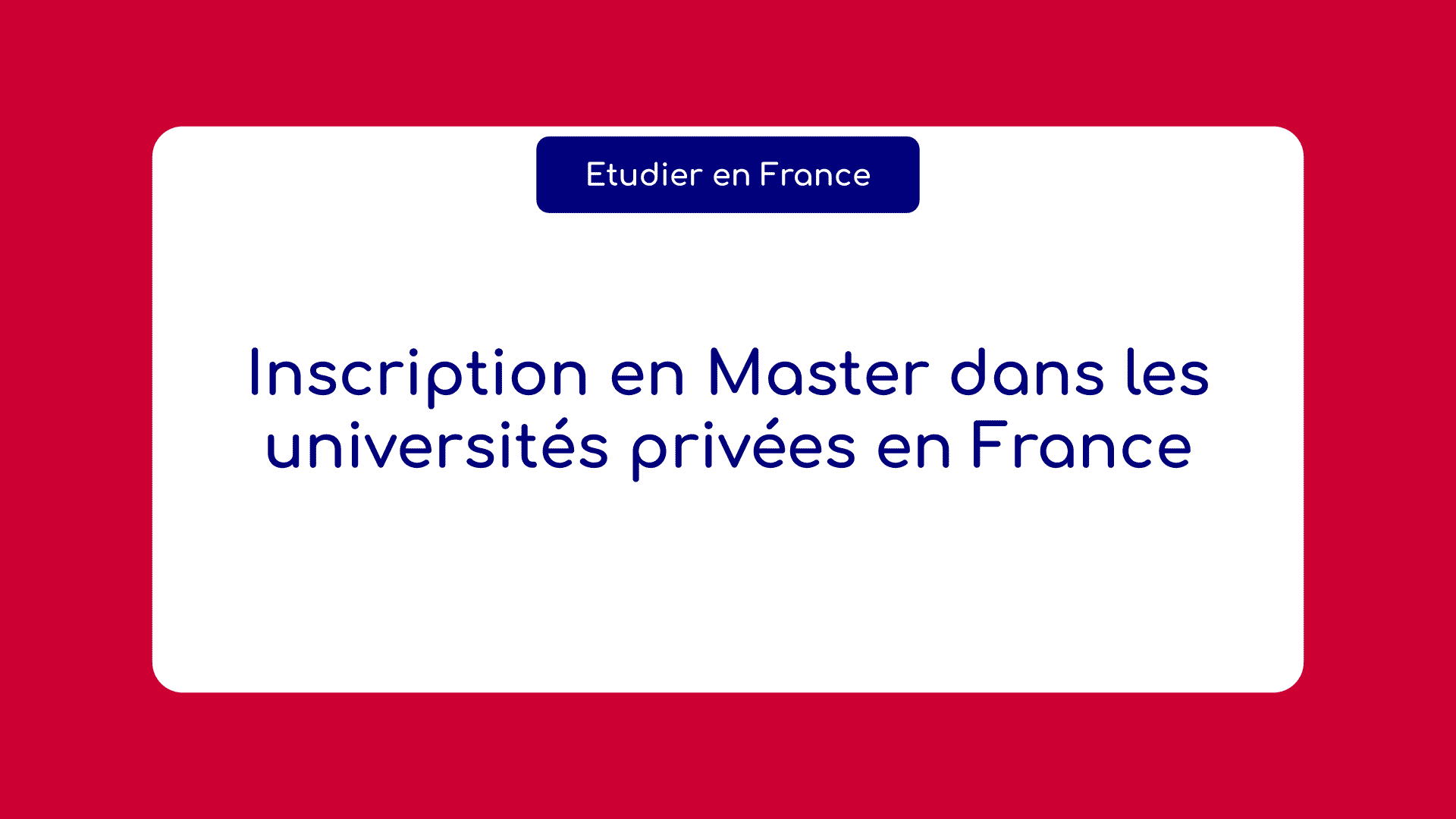 Inscription en Master dans les universités privées en France