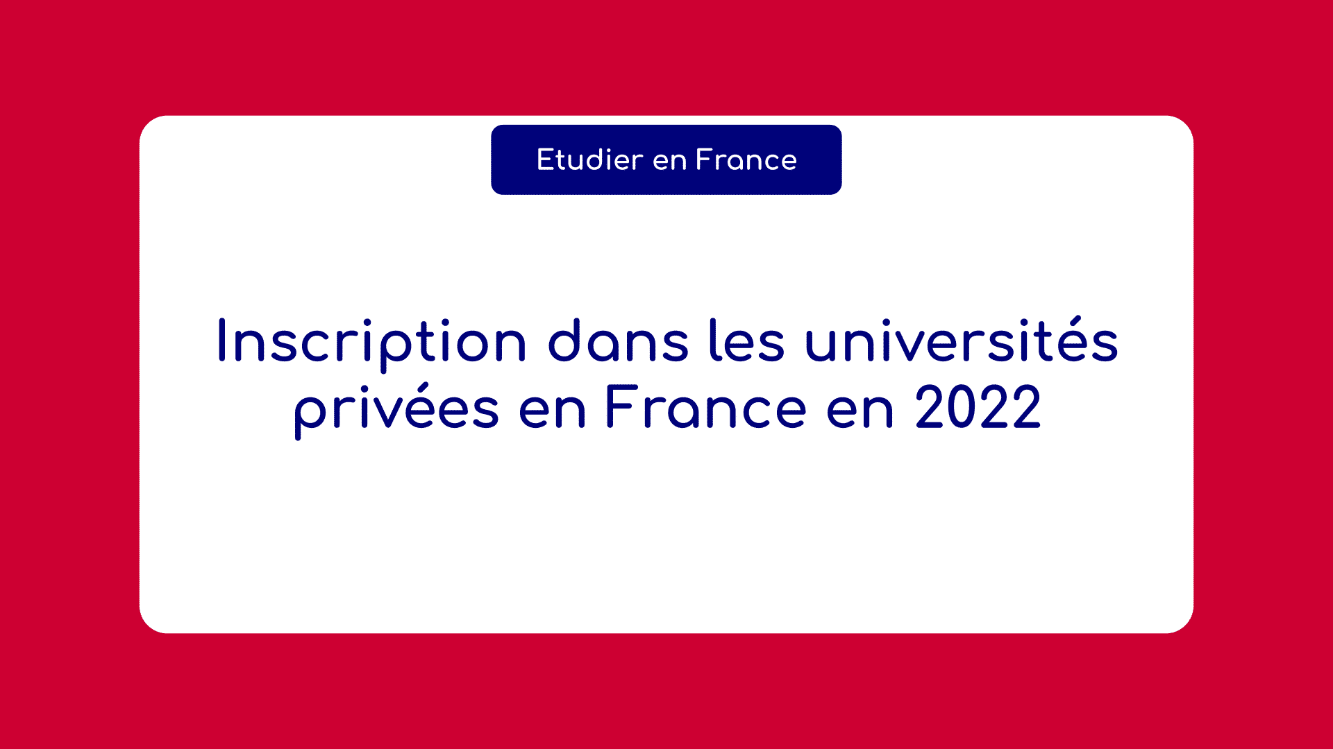 Inscription universités privées France