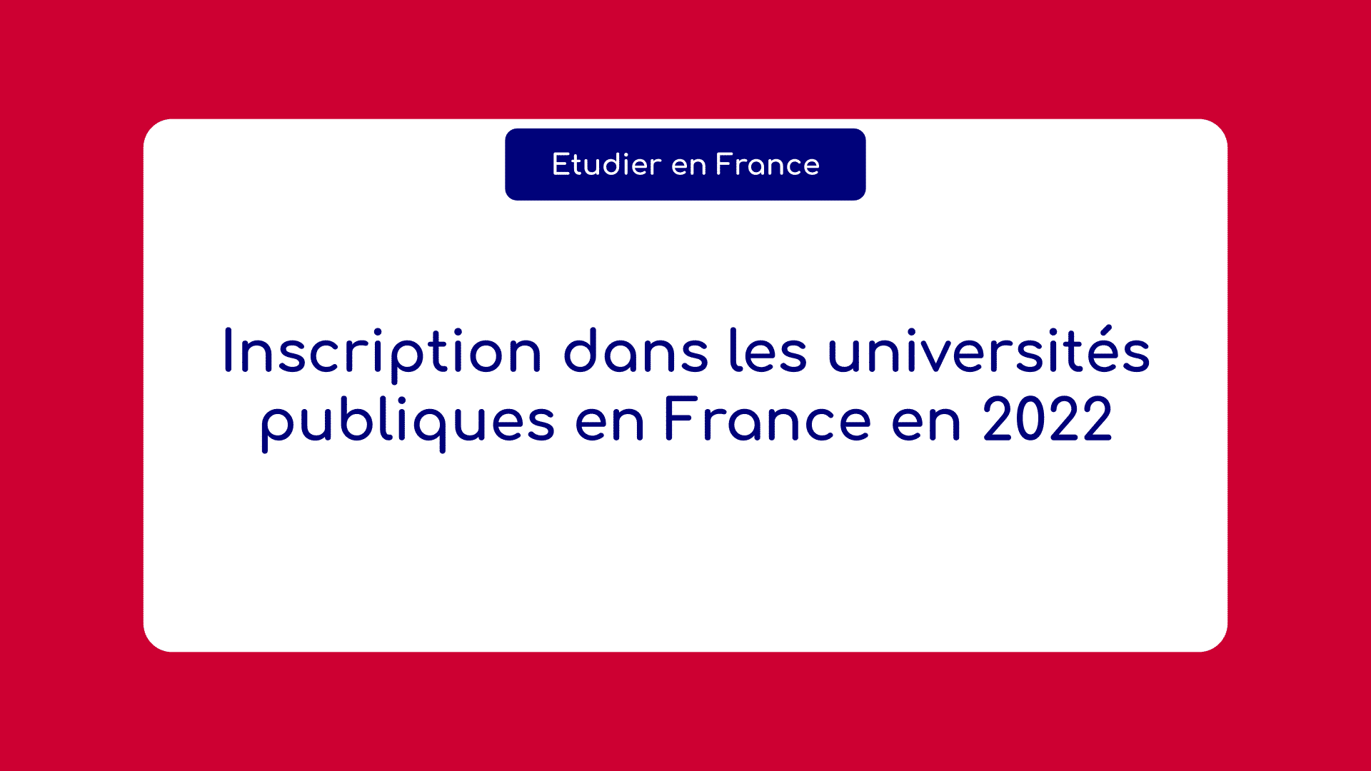 Inscription universités publiques France