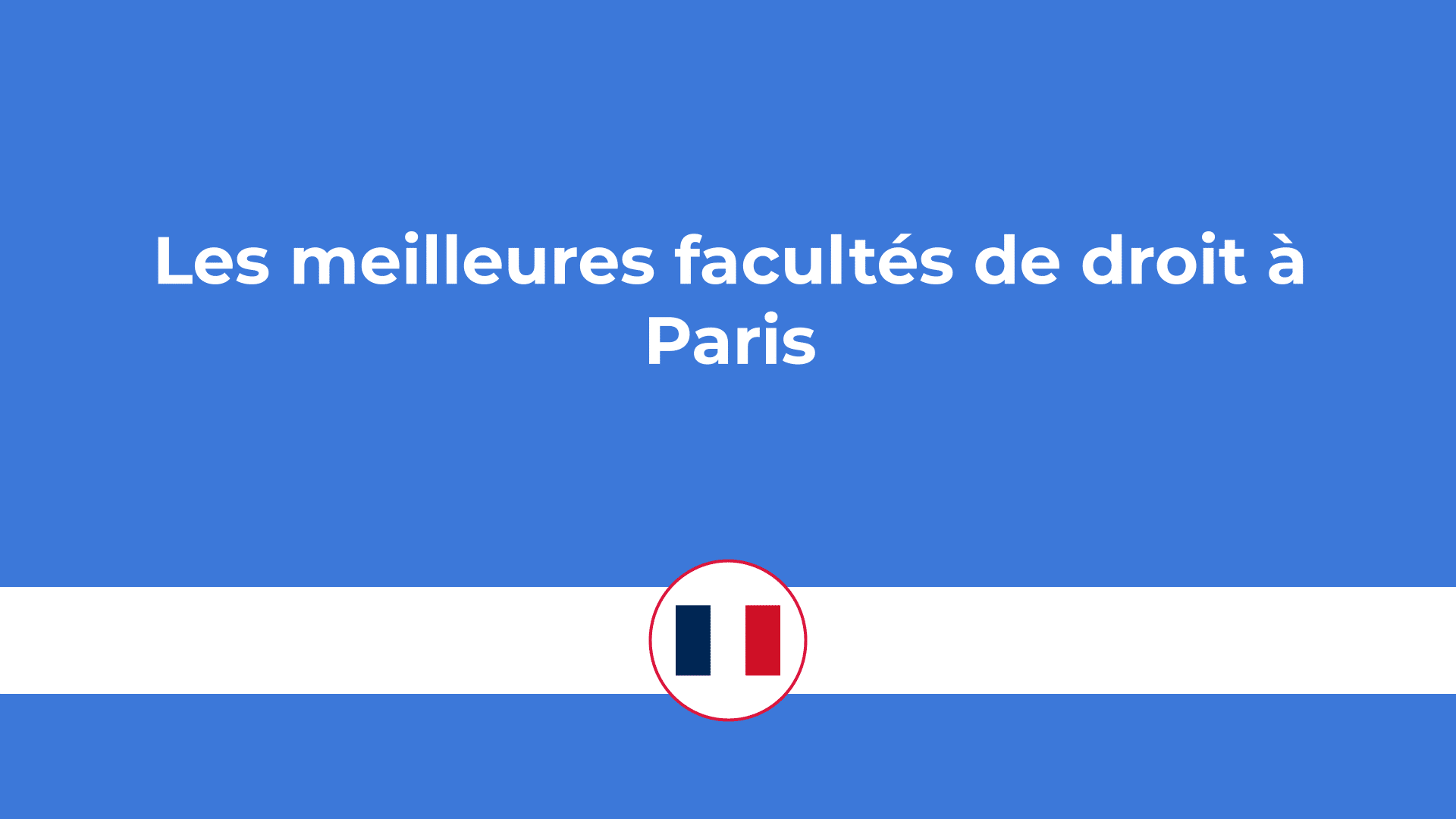 facultés de droit à Paris
