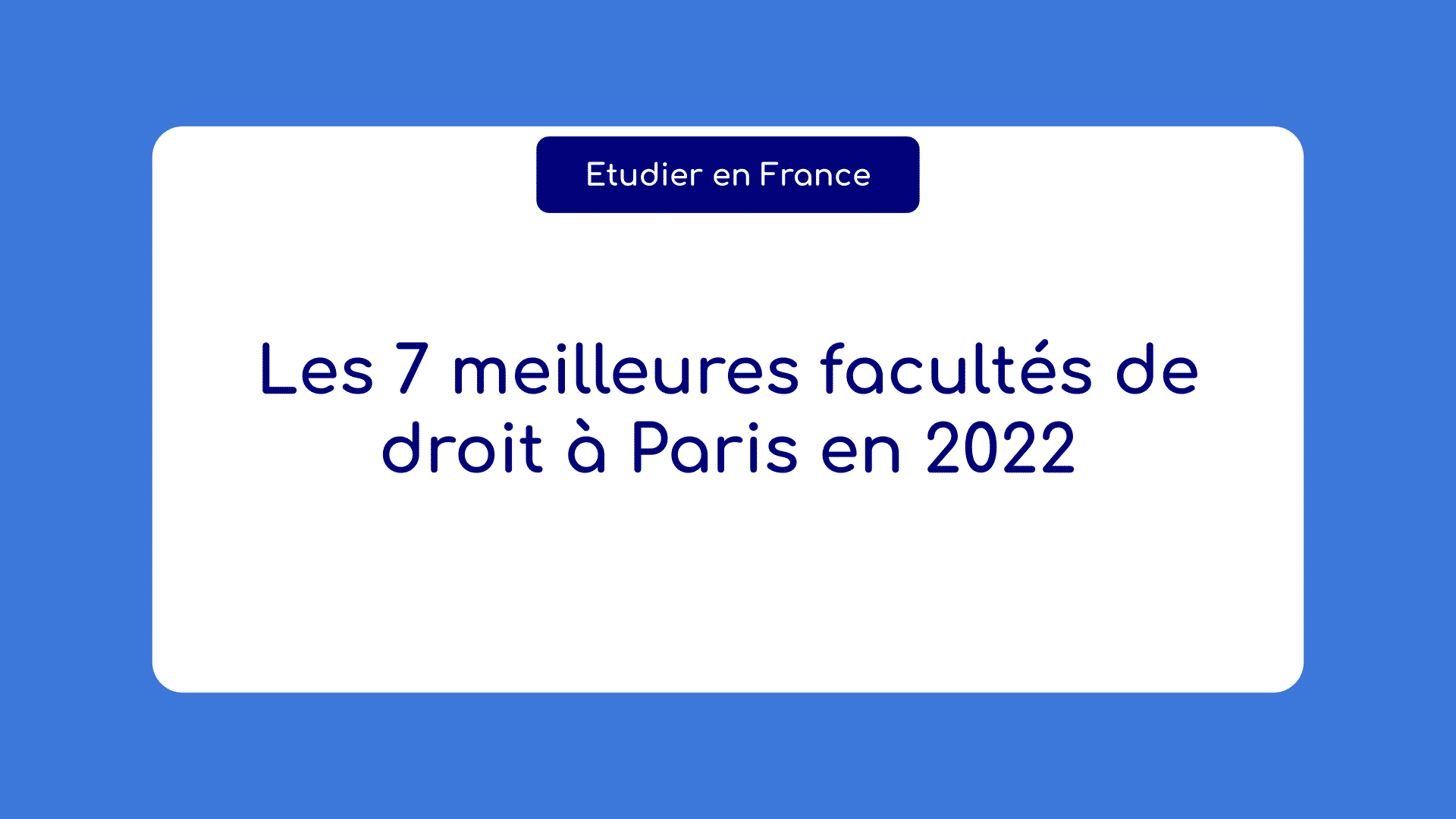 facultés de droit à Paris