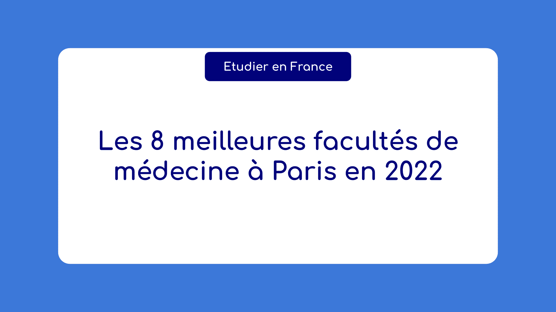facultés de médecine à Paris