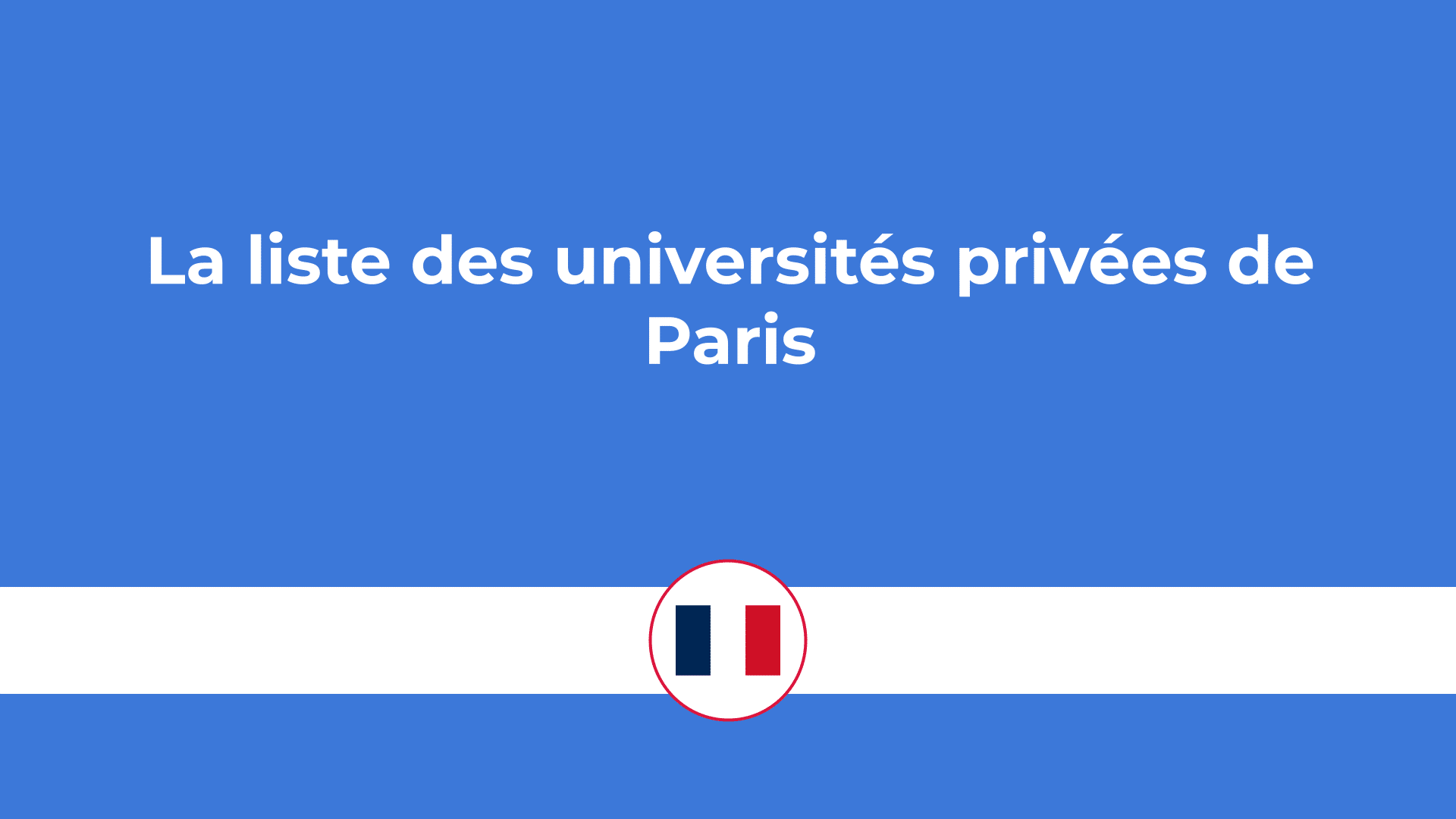 les universités privées de paris