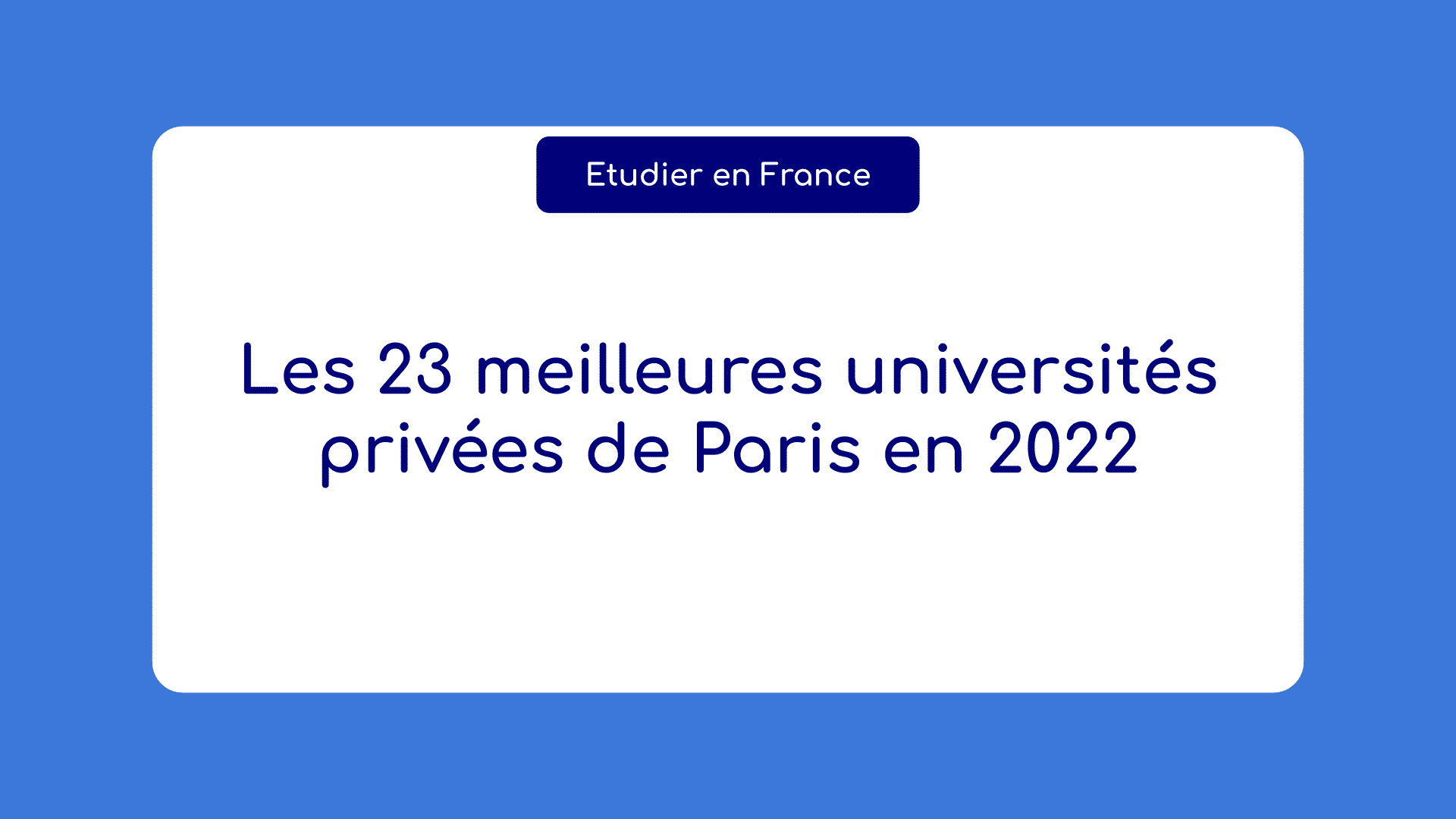 les universités privées de paris