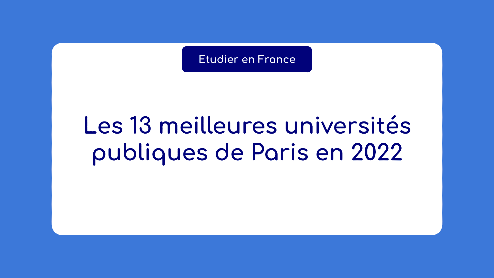 les universités publiques de paris