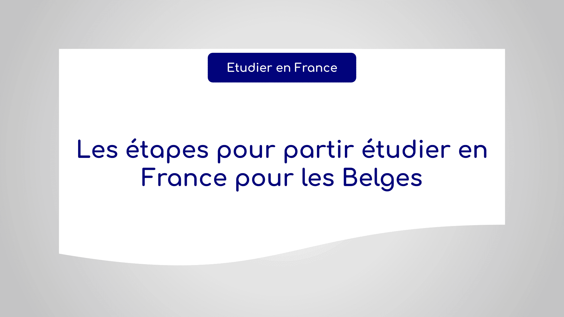 partir étudier en France pour les Belges