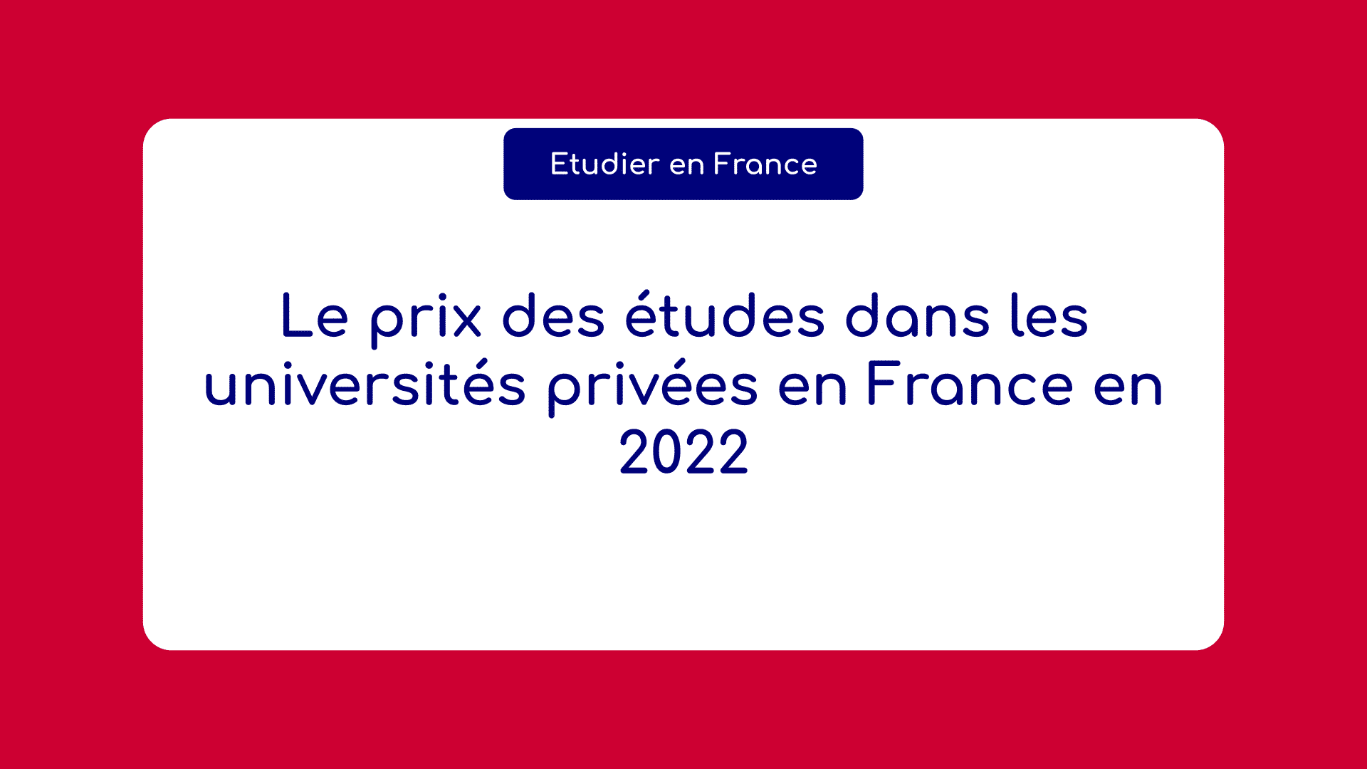Nous vous invitons à retrouver dans cet article, le prix des études dans les universités privées en France en 2022. En effet, avant de partir faire vos études en France, vous devez avoir une idée précise sur les frais des études universitaires. Que vous soyez un étudiant Français, Européen ou étranger, les études universitaires en France sont considérées comme étant un excellent choix pour votre cursus supérieur. Par ailleurs, les prix des universités privées en France peut différer selon trois principaux critères, à savoir : Le cycle d'étude La spécialité d'étude Et, enfin l'université elle-même En effet, concernant le cycle d'étude, les prix des études en universités privées françaises varient pour : Les études de licence Les études de master Et, enfin, les études de doctorat L’enseignement supérieur est libre. Les établissements privés sont essentiellement des instituts confessionnels, des écoles d’ingénieurs ou de commerce dont certains peuvent être financés de façon variable par les pouvoirs publics. En effet, 18 % des étudiants s'inscrivent dans des établissements d’enseignement supérieur privés. Ainsi, pour avoir une idée sur les prix des études dans une université publique, nous vous invitons à trouver plus de détails dans notre article. Le prix des études dans les universités privées en France en 2022 Comme nous l'avons mentionnée au paravent, les prix des études dans les universités privées en France diffèrent selon : Le cycle d'étude La spécialité d'étude Et, enfin l'université elle-même D'ailleurs, nous allons nous concentrer sur le cycle d'études tout en mentionnant les différences de prix selon la nationalité, à savoir : Prix des universités privées en France pour la Licence Prix des universités privées en France pour le Master Et, enfin, prix des universités privées en France pour le Doctorat Alors, découvrons ensemble plus de détails ! 1- Prix des universités privées en France pour la Licence Avant de partir étudier en licence en France, vous devez avoir une idée sur les prix des universités privées Française. En plus, notez que les prix des universités privées en France, notamment dans les écoles de commerce, sont sensiblement plus élevés que dans le public. Le prix des études de licence dans une université privée en France est en moyenne entre 2 200€ et 4 200€ par an selon la spécialité d'étude. Par ailleurs, le prix des études de licence selon l'université privée en France elle-même est en moyenne entre 2 700€ et 4 800€. Ainsi, nous vous invitons à découvrir le prix des études de licence dans les universités privées en France. 2- Prix des universités privées en France pour le Master Avant de partir étudier en Master en France, vous devez avoir une idée sur les prix des universités privées Française. En plus, notez que les prix des universités privées en France, notamment dans les écoles de commerce, sont sensiblement plus élevés que dans le public. Le prix des études de Master dans une université privée en France est en moyenne entre 2 900€ et 6 200€ par an selon la spécialité d'étude. Par ailleurs, le prix des études de Master selon l'université privée en France elle-même est en moyenne entre 3 800€ et 8 800€. Ainsi, nous vous invitons à découvrir le prix des études de master dans les universités privées en France. 3- Prix des universités privées en France pour le Doctorat Avant de partir étudier en Doctorat en France, vous devez avoir une idée sur les prix des universités privées Française. En plus, notez que les prix des universités privées en France, notamment dans les écoles de commerce, sont sensiblement plus élevés que dans le public. Concernant, les universités, il n'existe pas beaucoup d'universités privées qui offrent une formation en doctorat. En effet, nous vous conseillons de vérifier la disponibilité des formations en Doctorat dans l'université privée française de votre choix. Ainsi, le prix des études de Doctorat dans une université privée en France est en moyenne entre 2 400€ et 7 900€ par an selon la spécialité d'étude. De même, nous vous invitons à découvrir le prix des études de doctorat dans les universités privées en France. Conclusion Ainsi, pour conclure notre article, nous avons présenté pour vous, le prix des études dans les universités privées en France en 2022. En effet, comme nous l'avons mentionné auparavant, les prix des universités privées en France peut différer selon deux principaux critères, à savoir : Le cycle d'étude La spécialité d'étude Et, enfin l'université elle-même D'ailleurs, nous nous sommes concentré sur le cycle d'études tout en mentionnant les différences de prix selon la nationalité, à savoir : Prix des universités privées en France pour la Licence Prix des universités privées en France pour le Master Et, enfin, prix des universités privées en France pour le Doctorat De même, avant de partir faire vos études en France, vous devez avoir une idée précise sur les frais des études universitaires. En plus, il est toujours préférable d'entrer en contact avec l'université publique de votre choix pour avoir de plus amples détails que ce soit sur les prix ou sur les inscriptions dans les universités privées en France.
