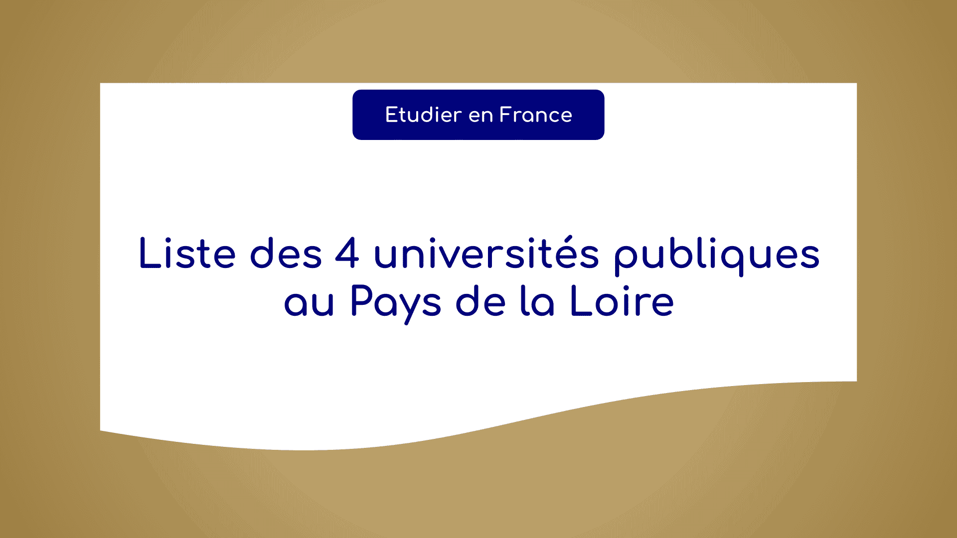 universités publiques au Pays de la Loire