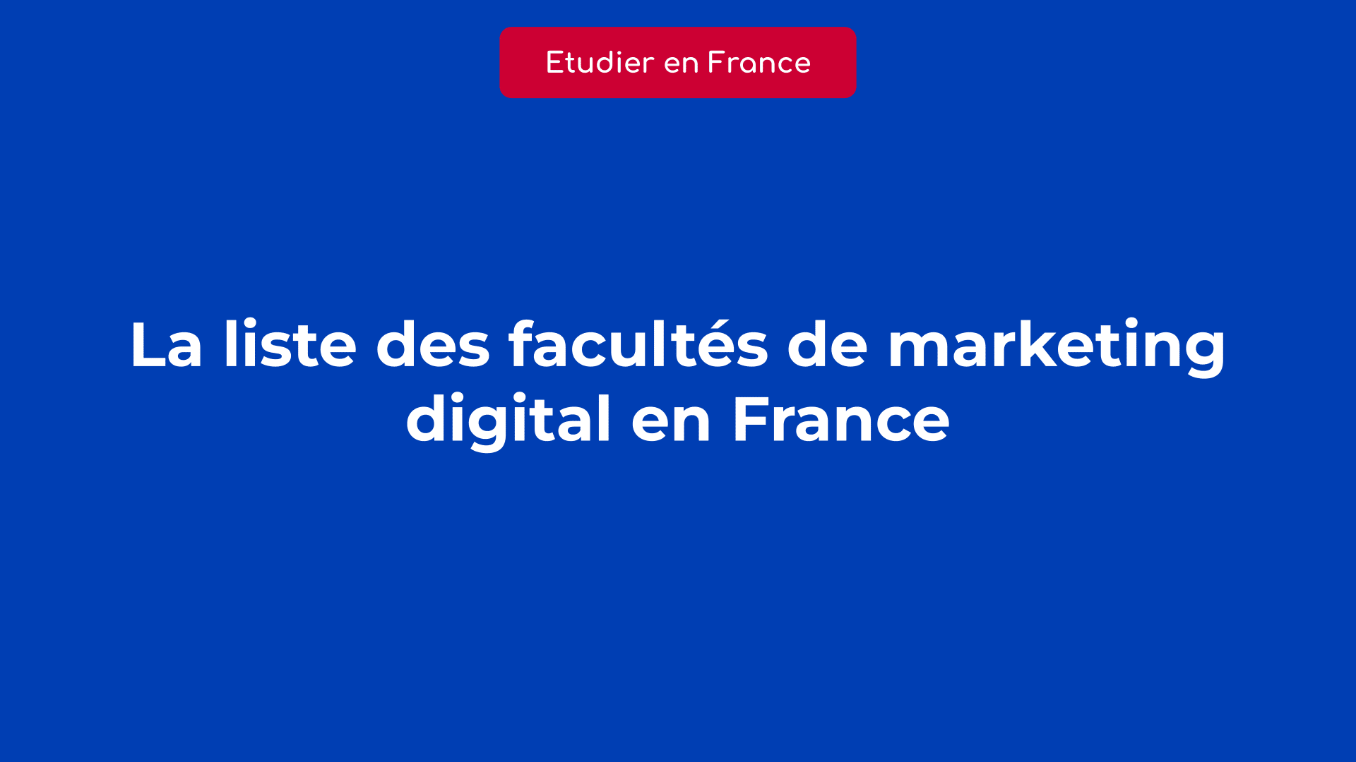 liste des facultés de marketing digital en France
