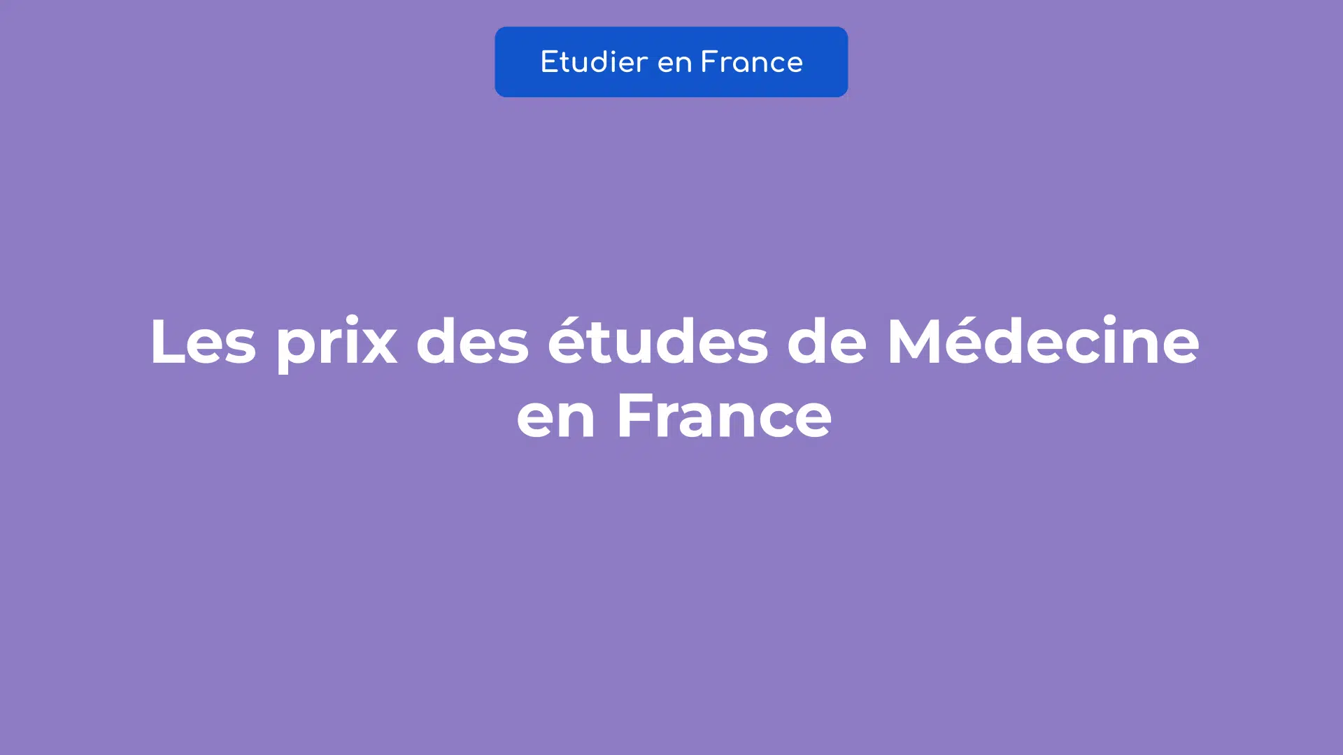 prix études médecine en France