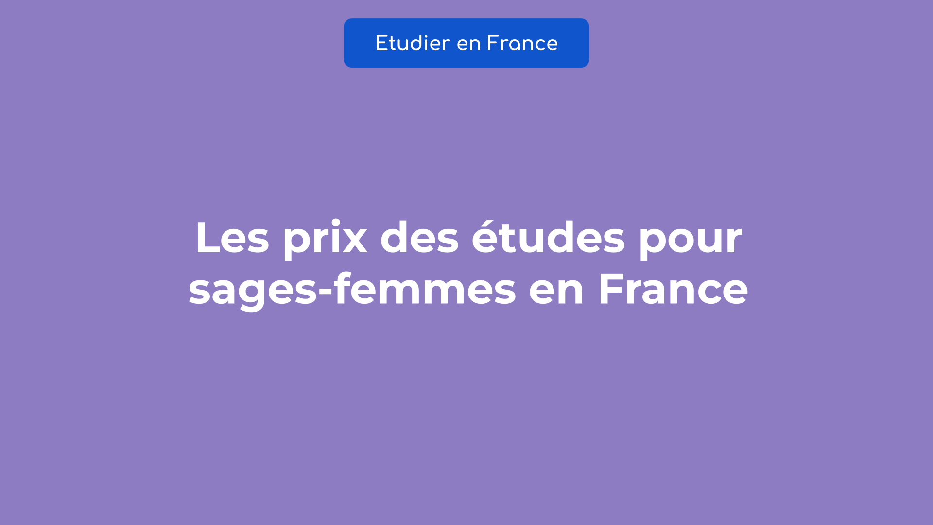 prix études sages-femmes en France