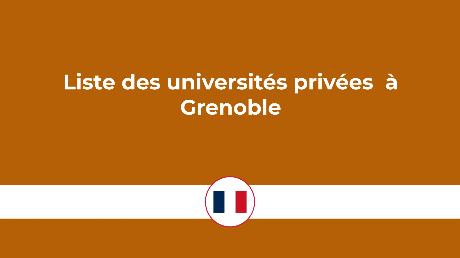 universités privées à Grenoble