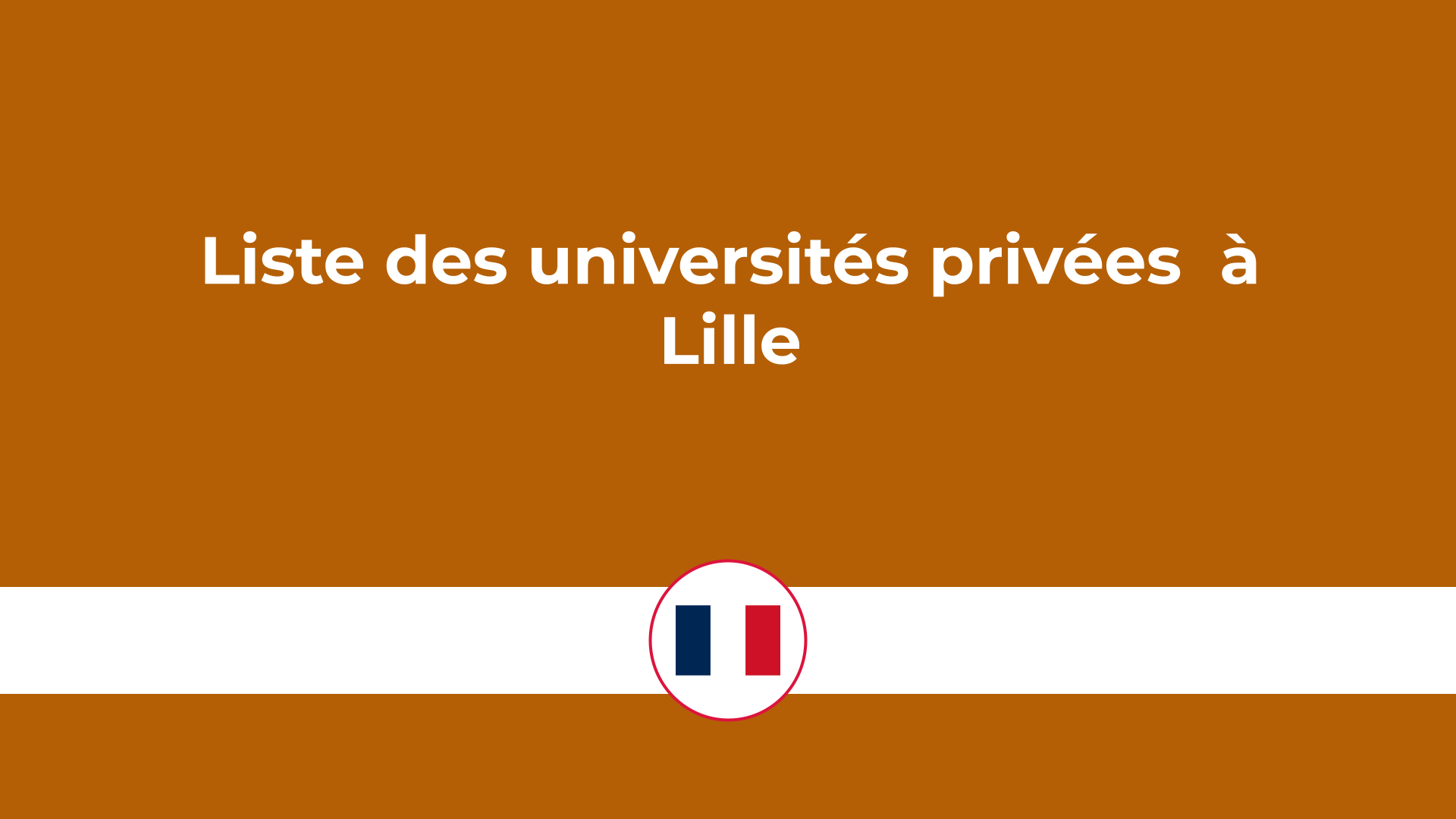 universités privées à Lille