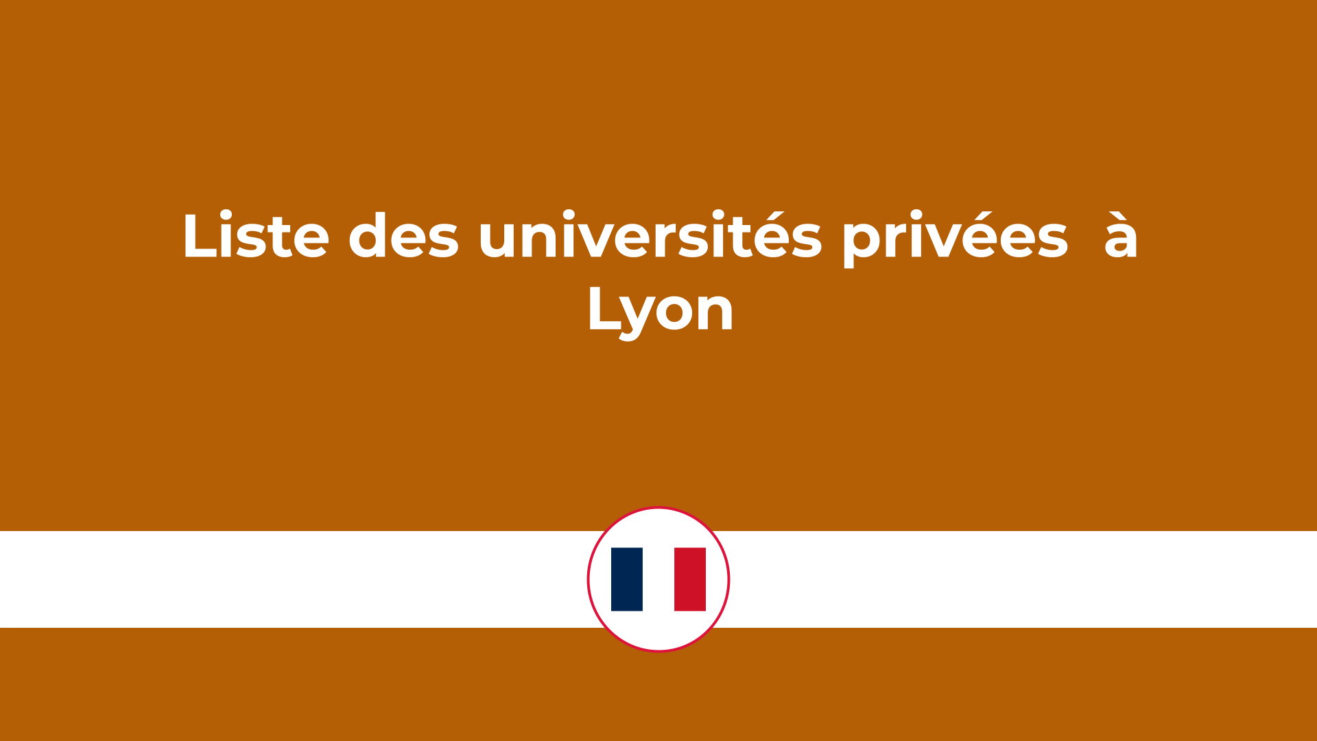 universités privées à Lyon