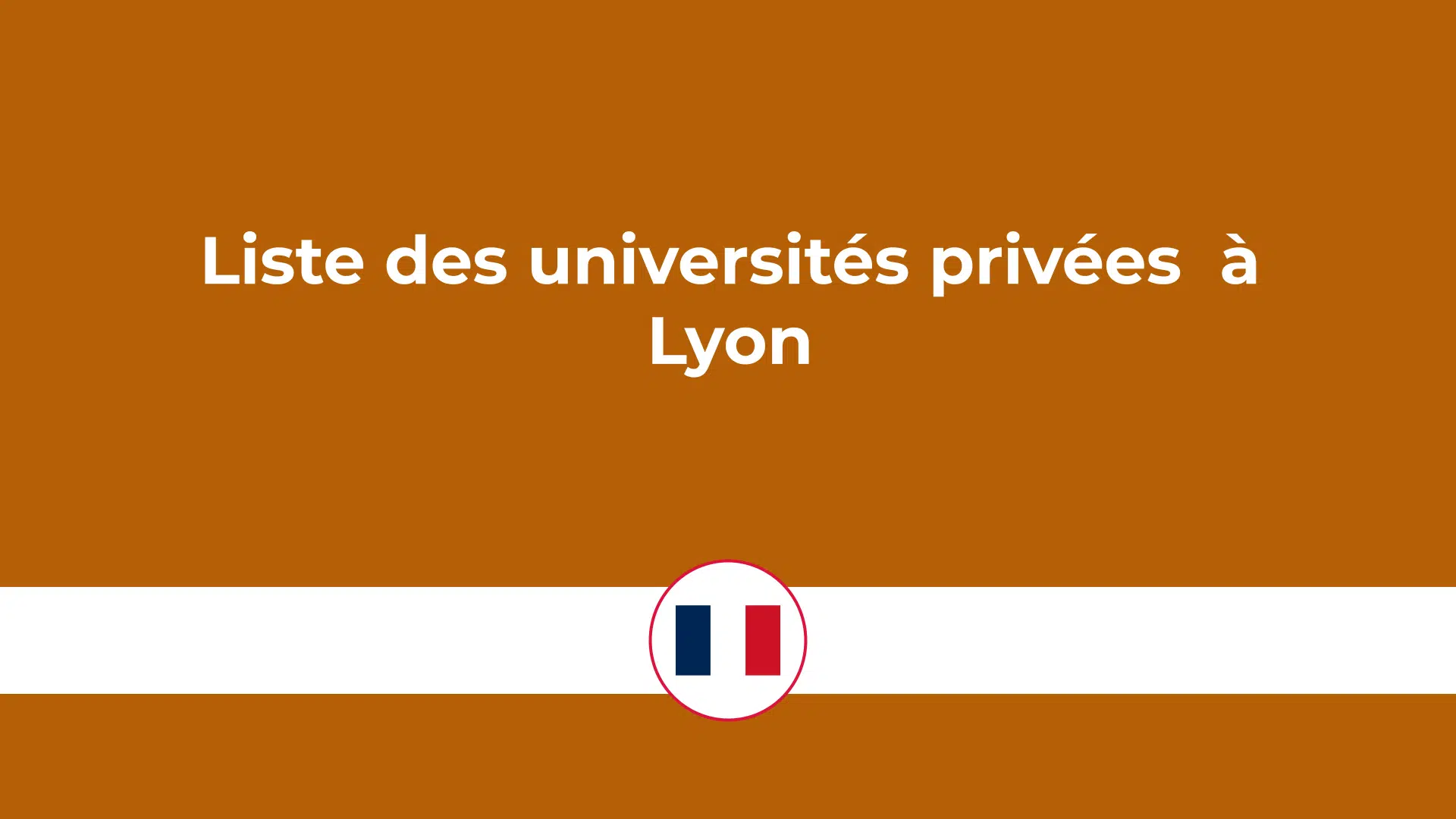 universités privées à Lyon