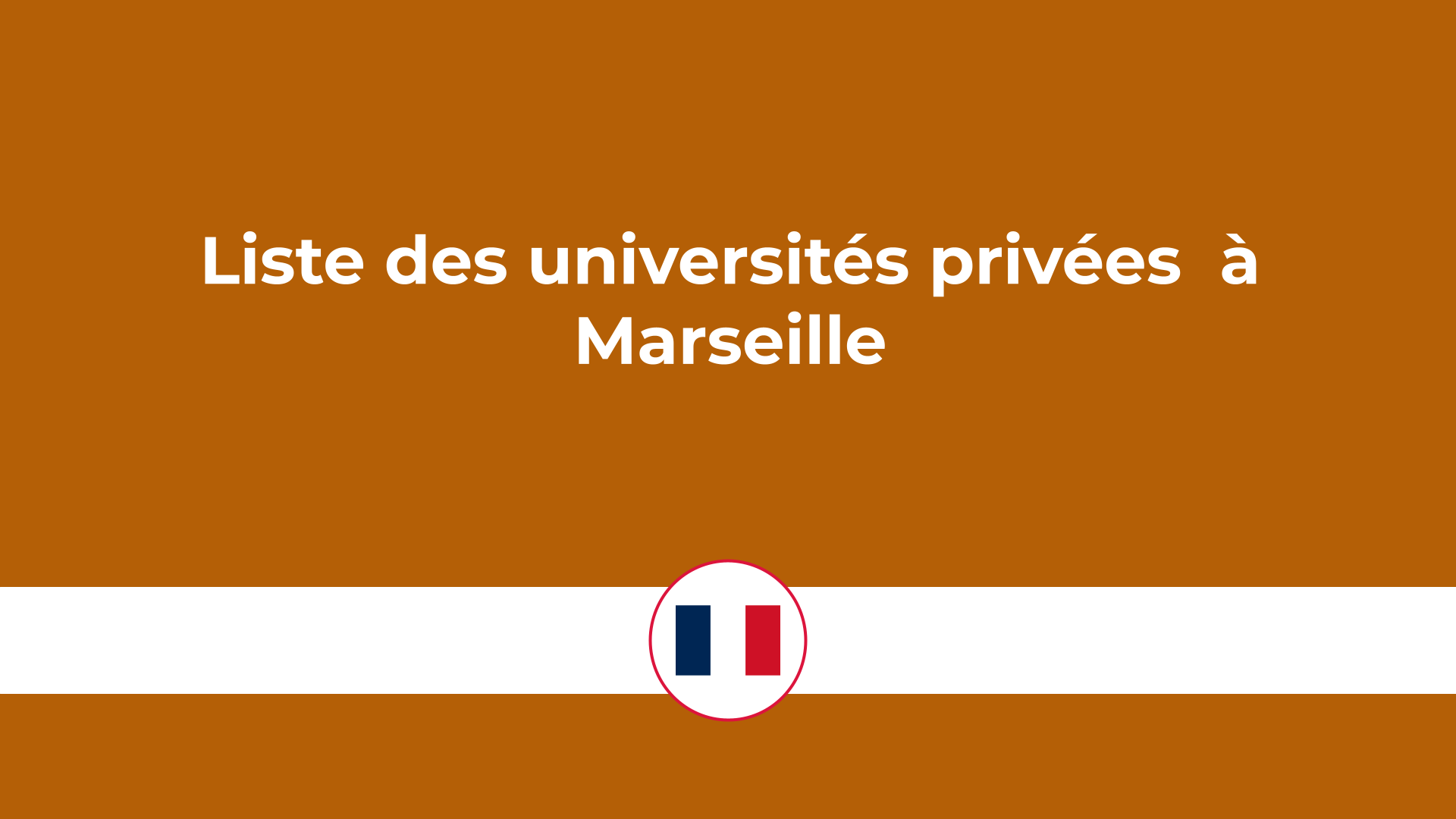 universités privées à Marseille