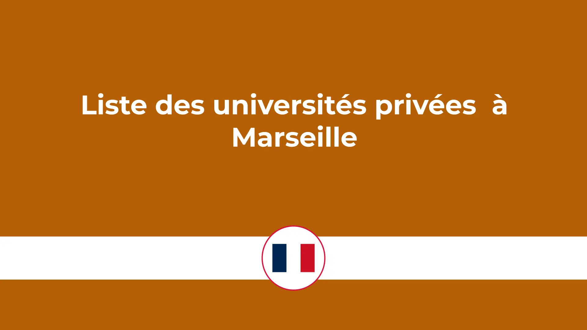 universités privées à Marseille