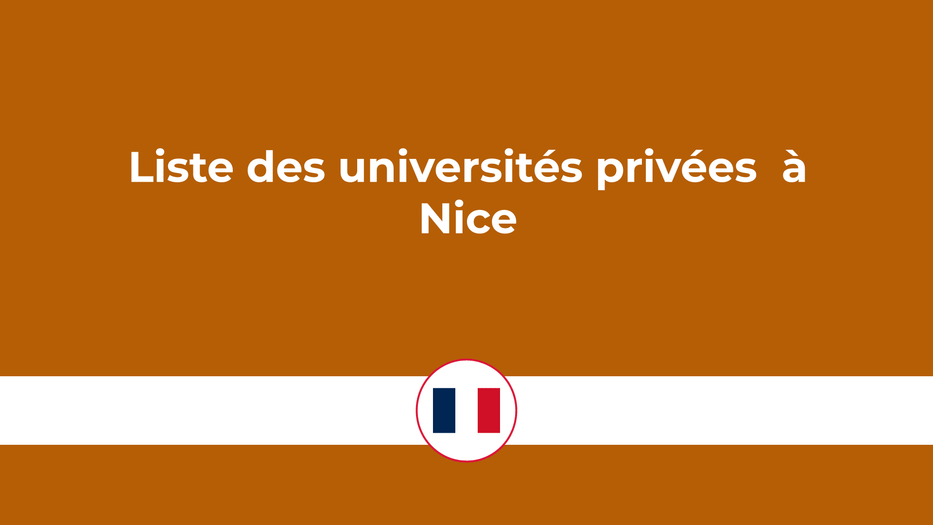 universités privées à Nice